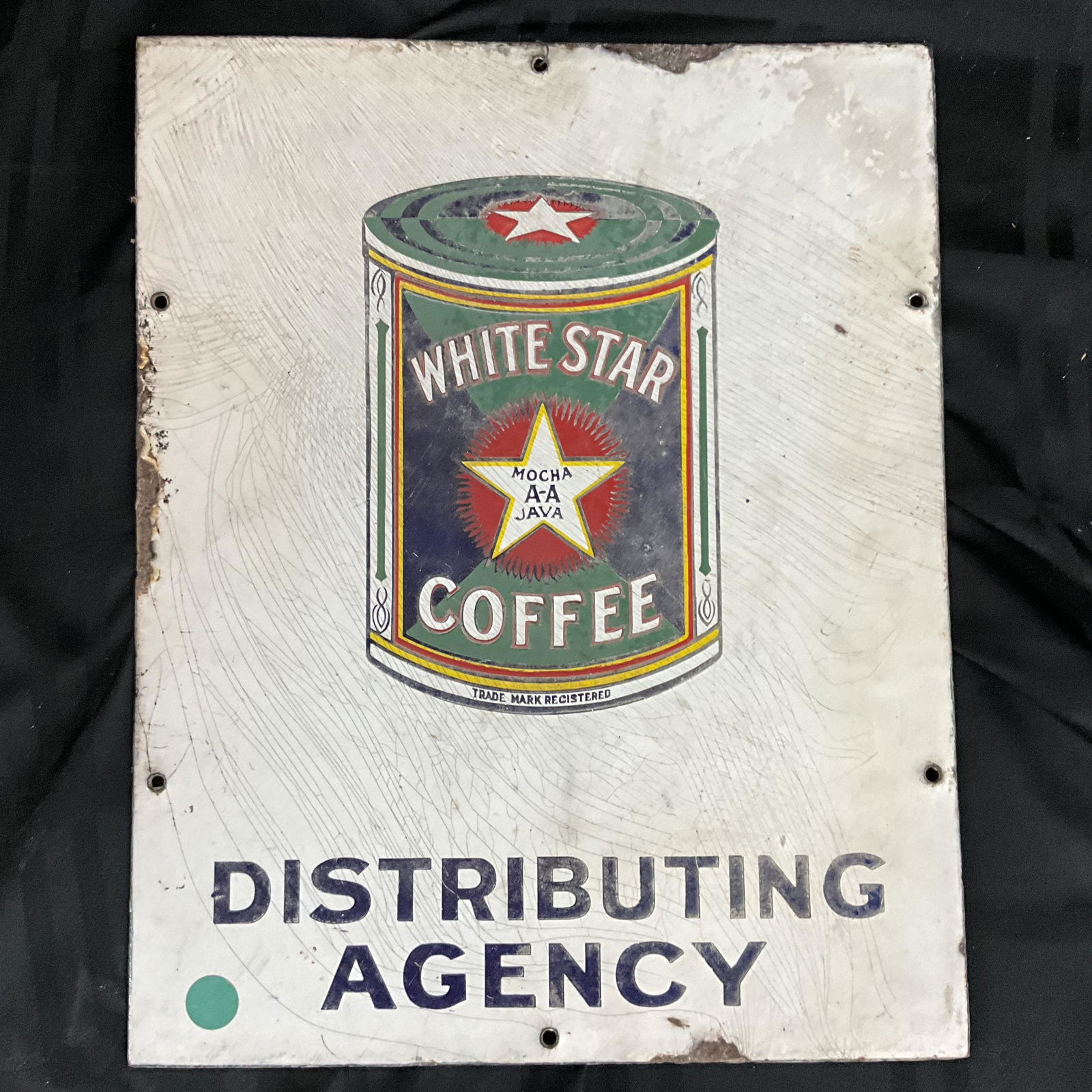 White Star Porcelain Coffee Sign (1 of 2)
