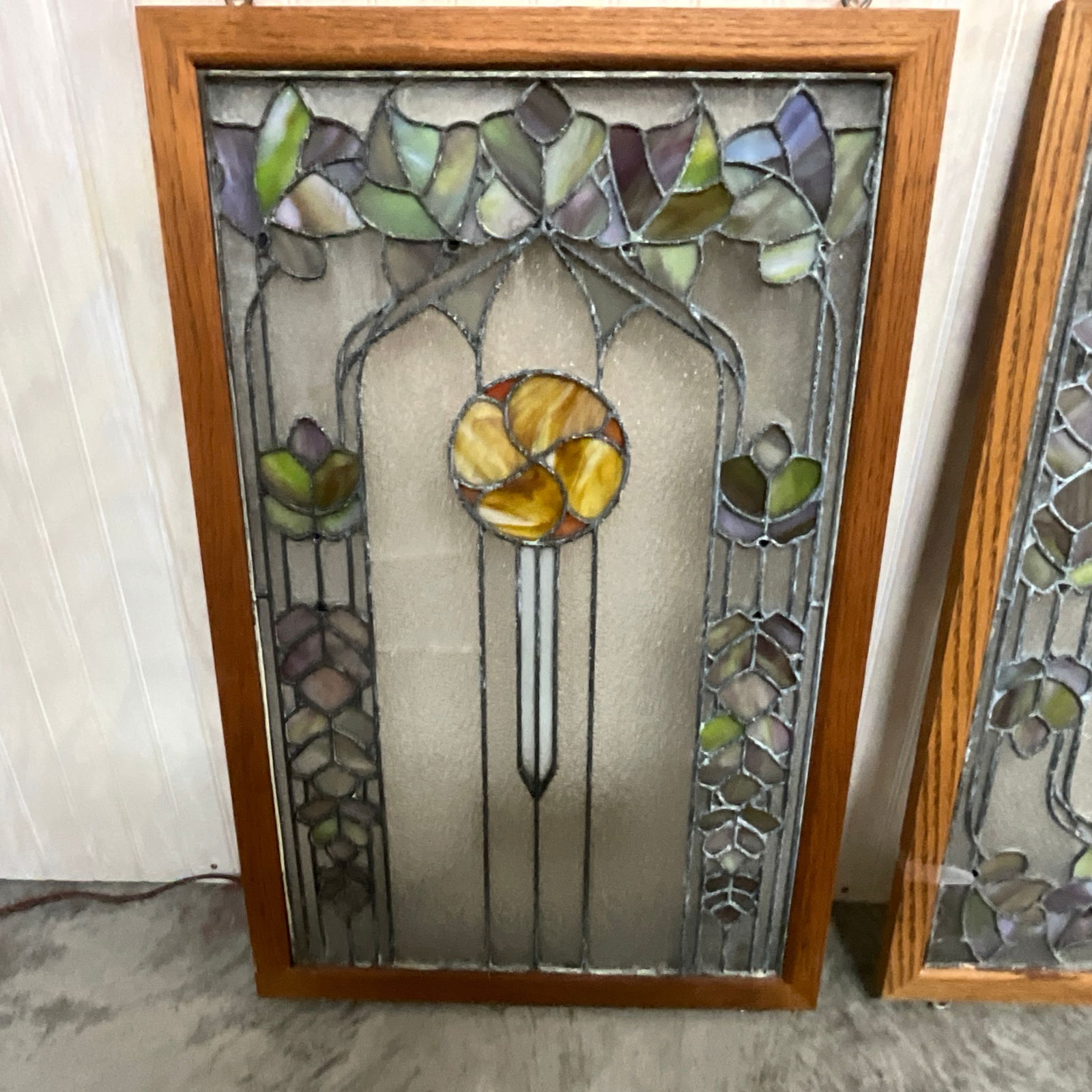 Two Stained and Leaded Glass Windows- 2 of 3 (1 of 4)
