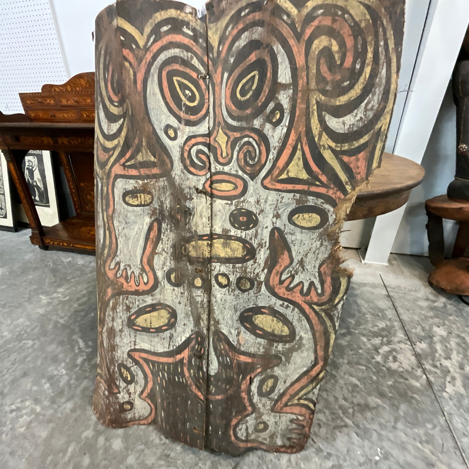 Papua New Guinea Painted Bark Panel (1 of 4)