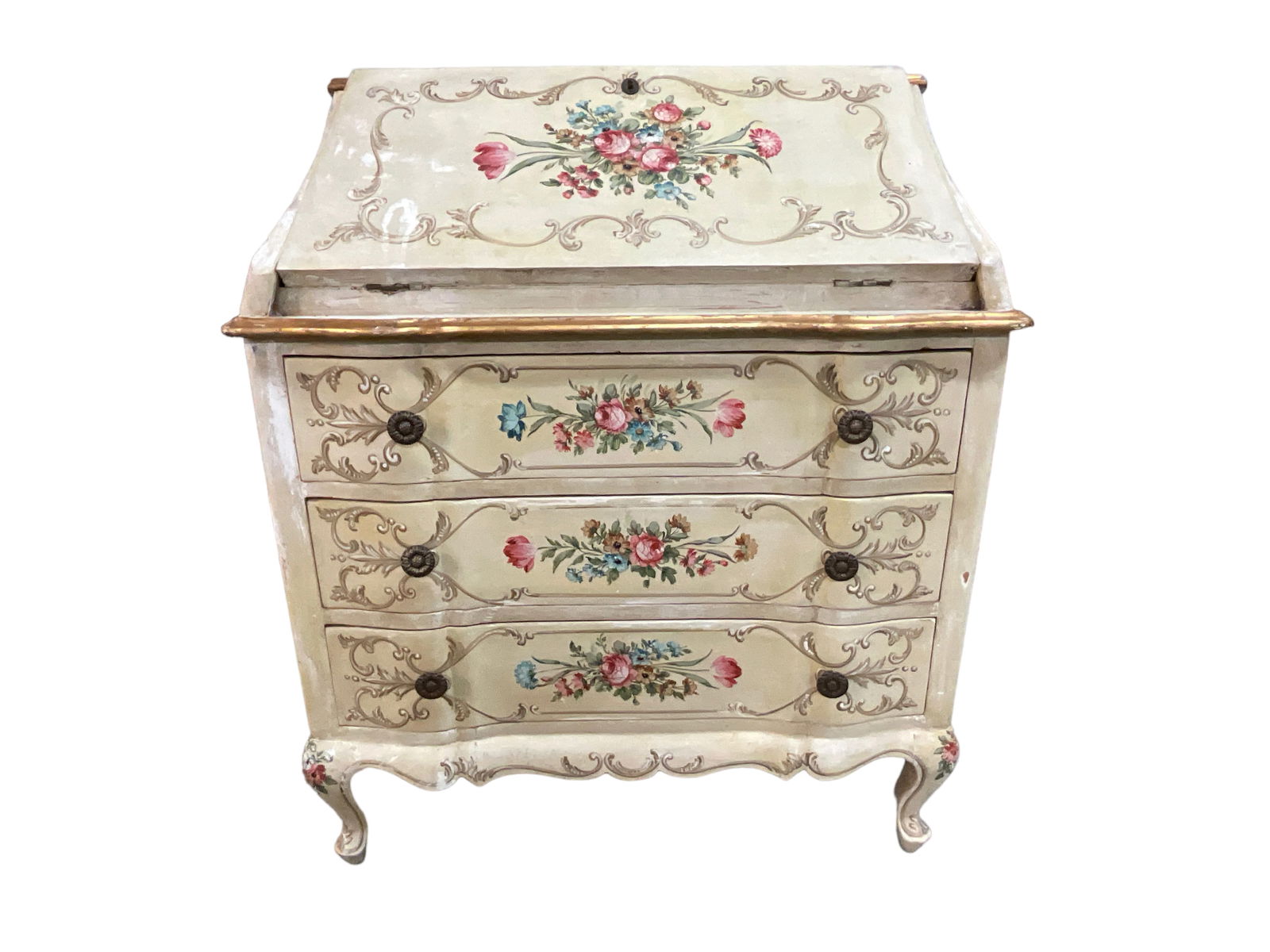 French Style Painted Secretary desk (1 of 10)