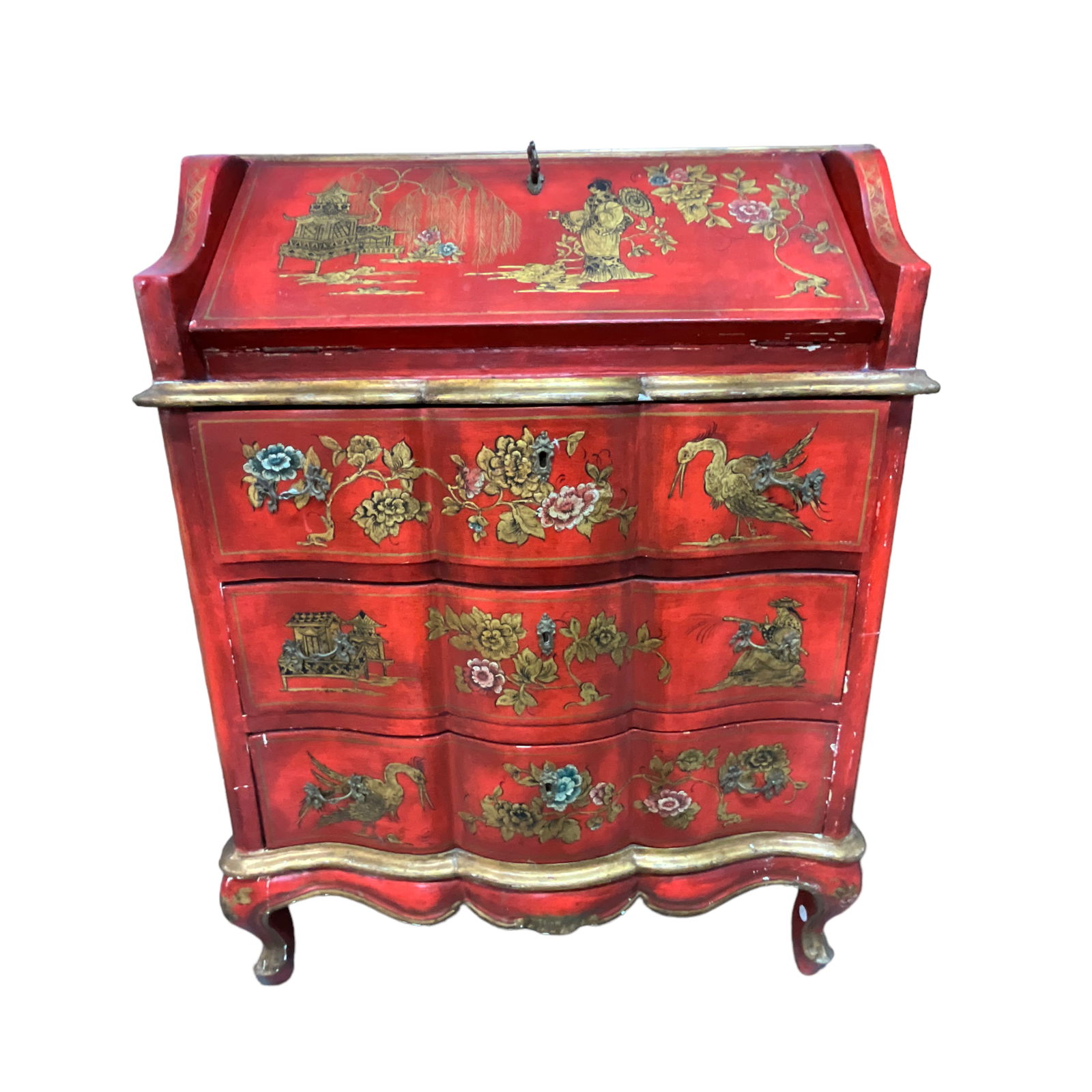 Asian Inspired Painted Secretary desk (1 of 7)