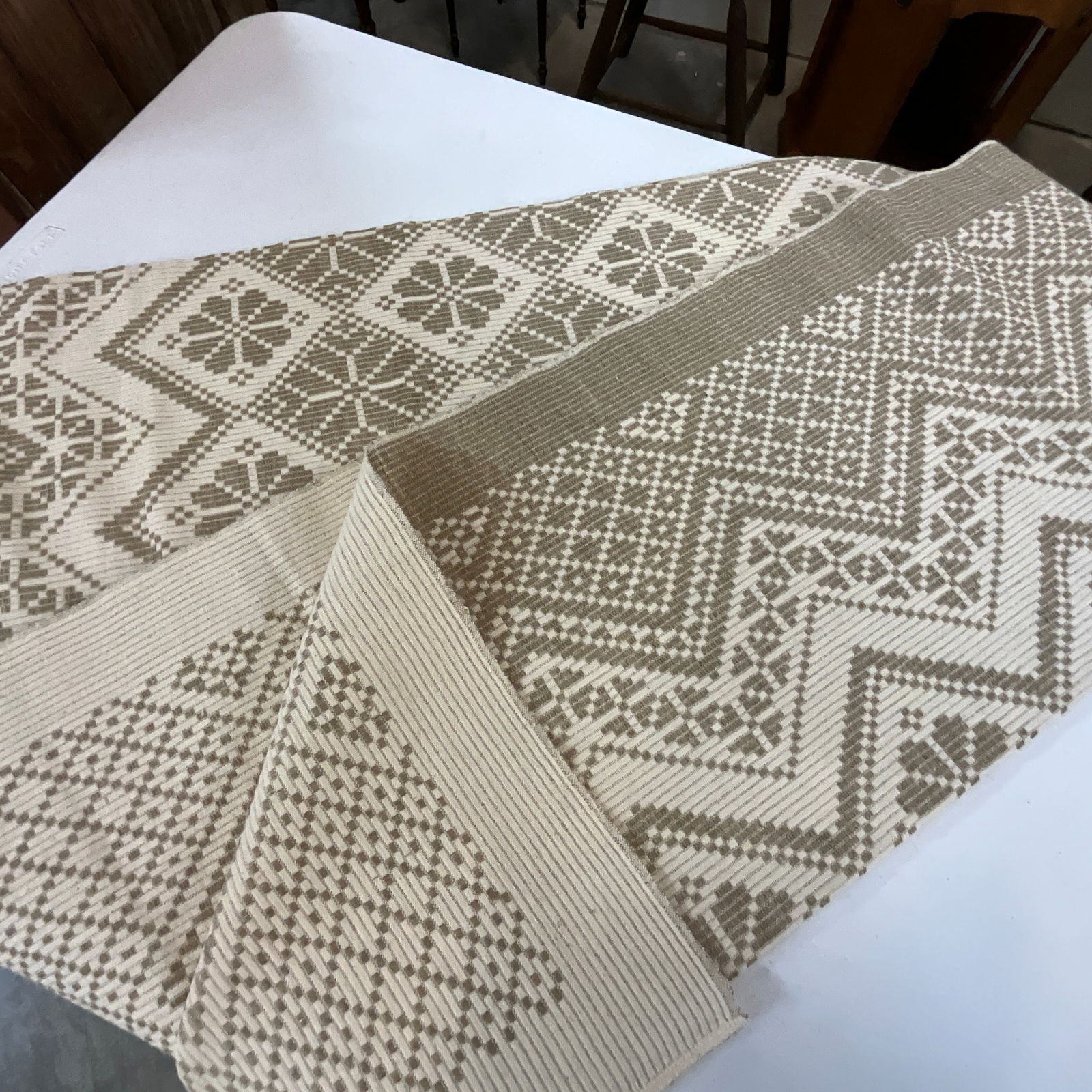 Vintage Lithuanian Linens: Vintage Lithuanian Linens, which appear to be hand woven. Consignor's Grandmother purchased these linens in Vilnius circa 1970, and they were stored, unused, until now. Most still have original sales