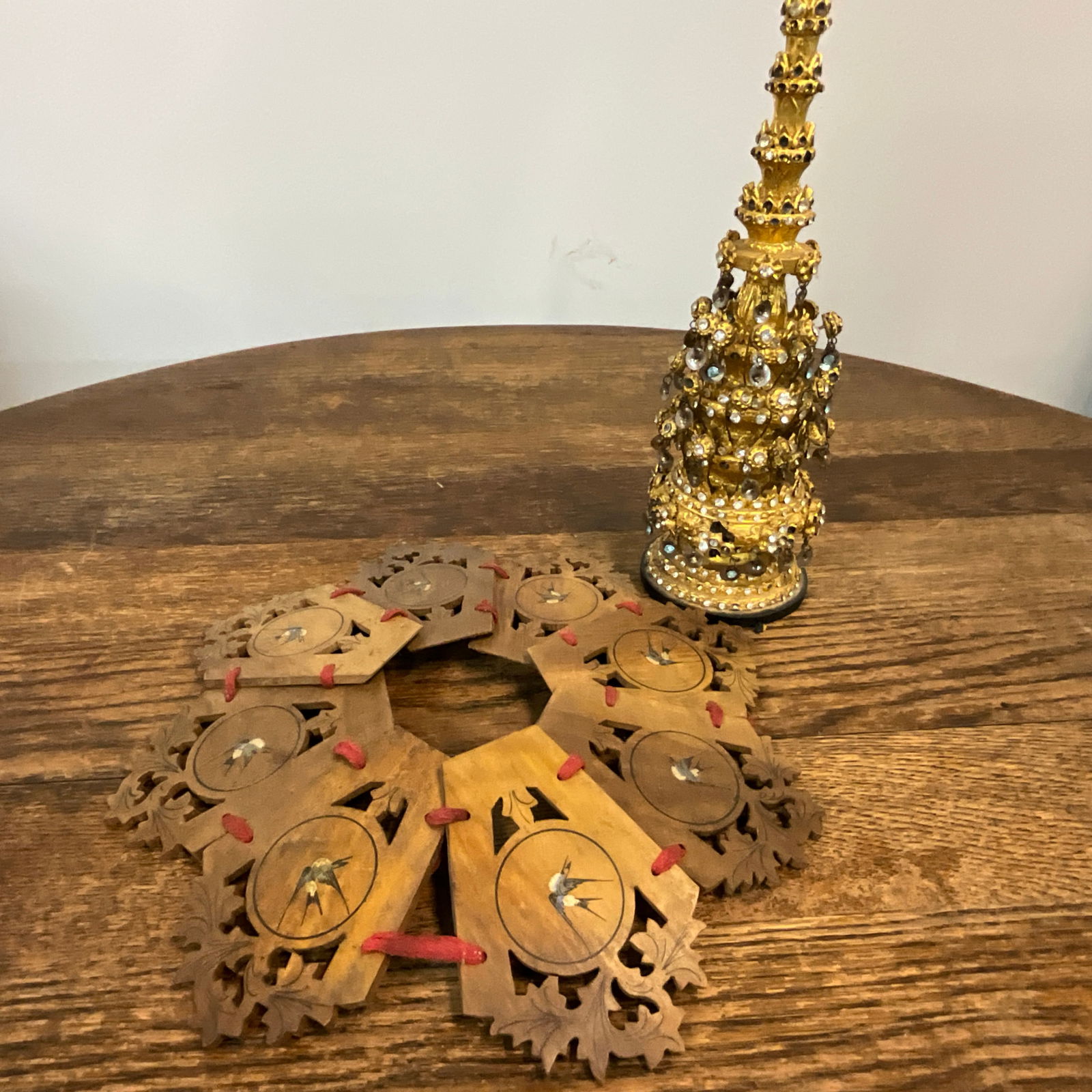 Christmas Tree and Rustic Wooden Lampshade (1 of 5)