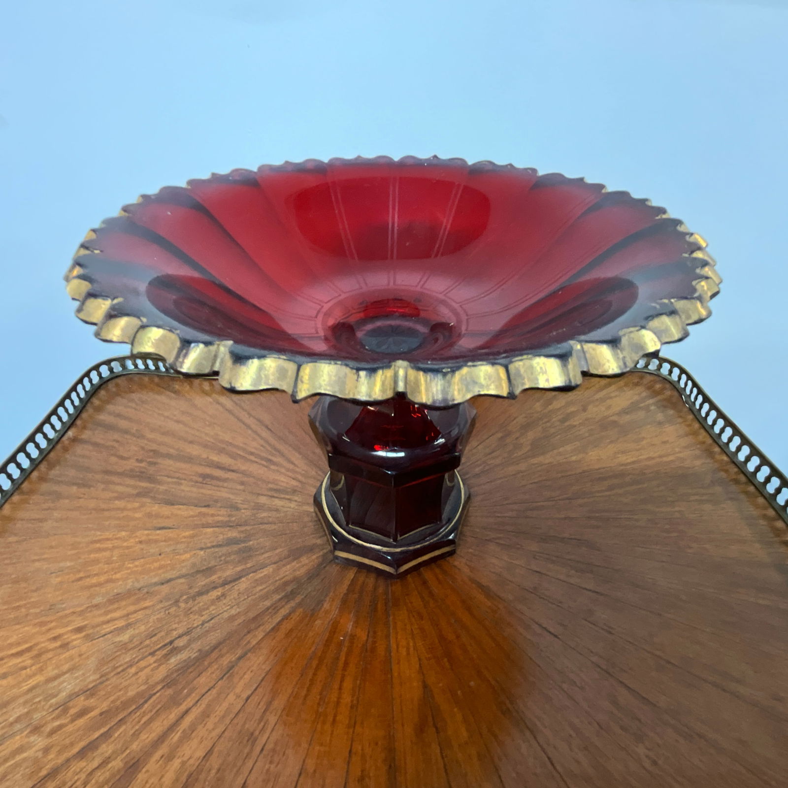 Ruby Glass Compote (1 of 4)