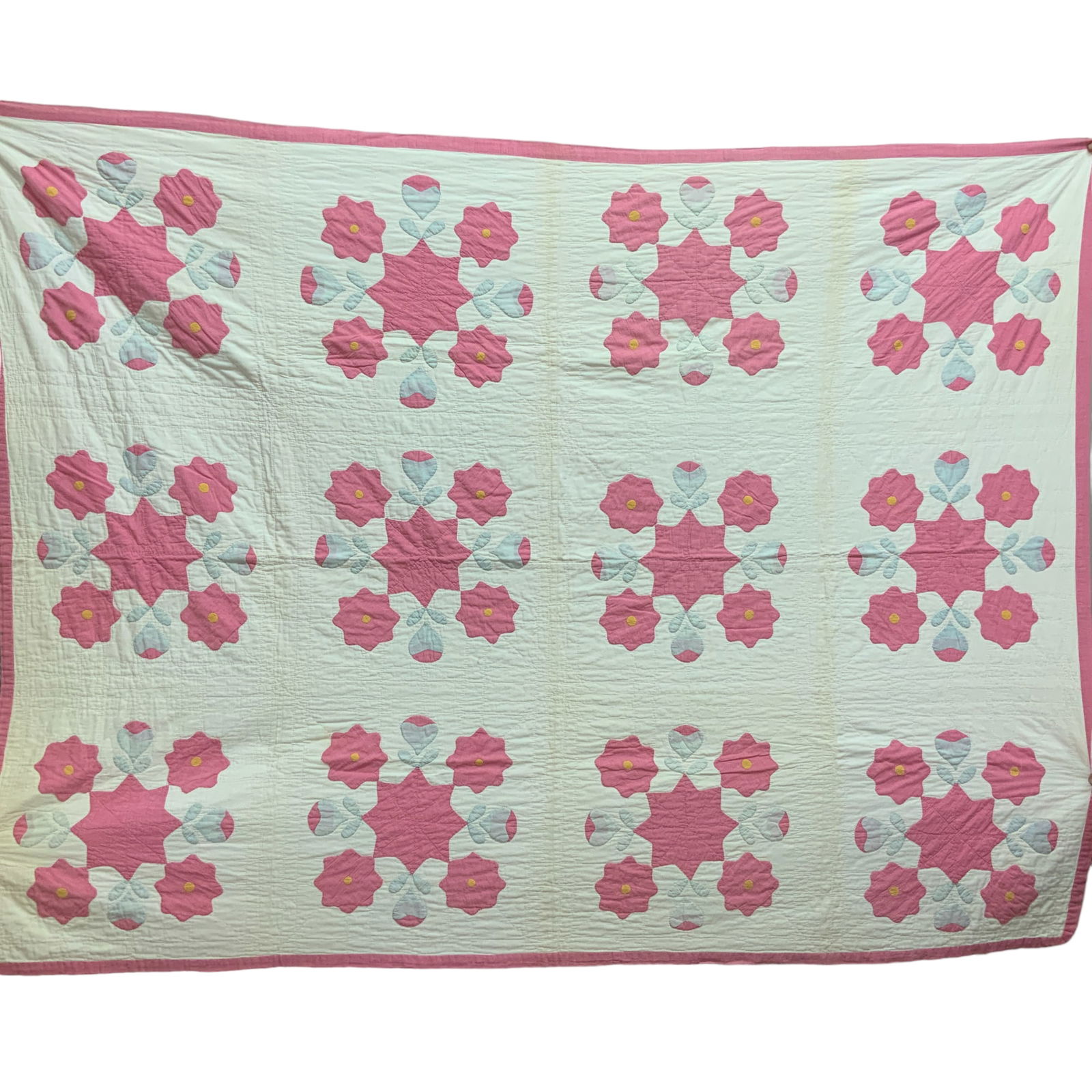 Antique Quilt Pink, White & Blue (1 of 4)