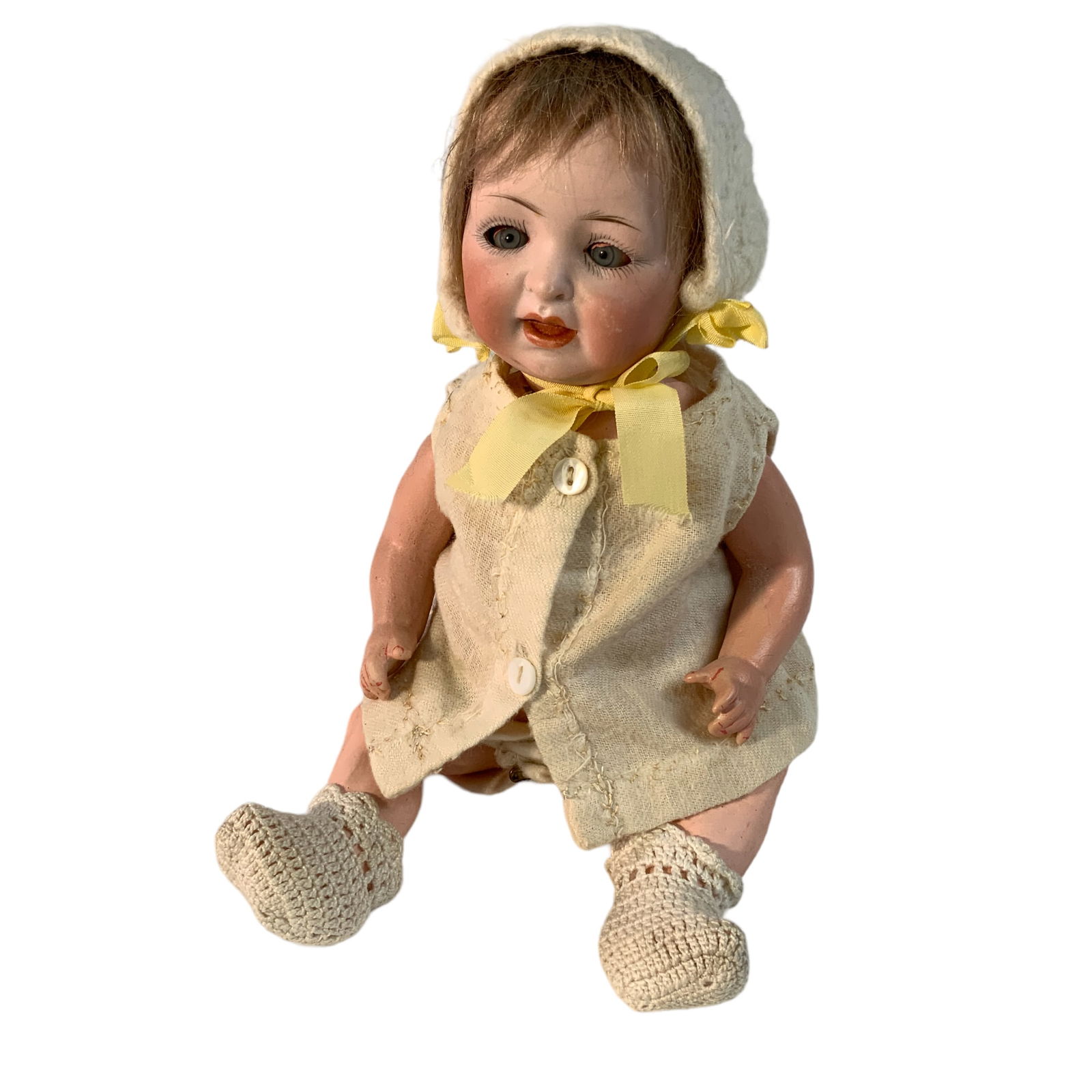 10” Hertell Schwab 131 Bisque Head Doll (1 of 3)