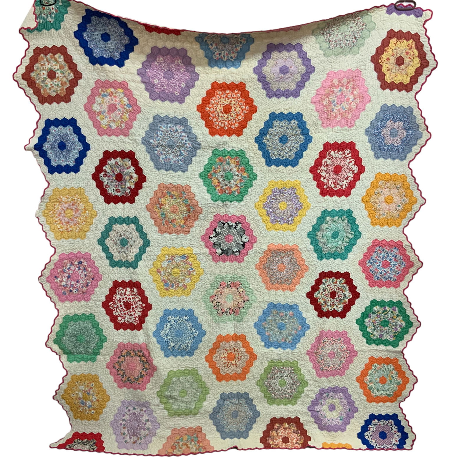 Antique Quilt Grandmothers Flower Garden (1 of 2)