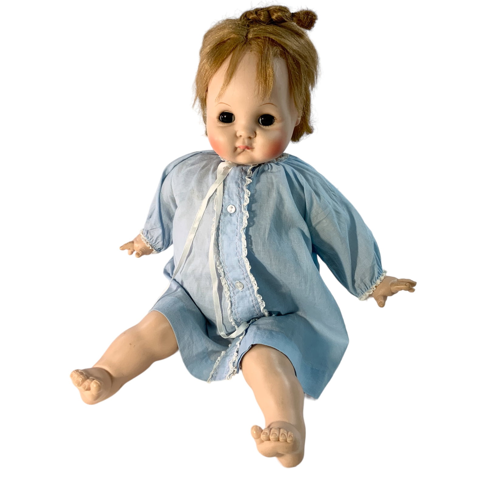 Madame Alexander 191065 Baby Doll: Madame Alexander 191065 Baby Doll Hard Rubber Head, Arms & Legs Cloth Body. Seam between legs loose