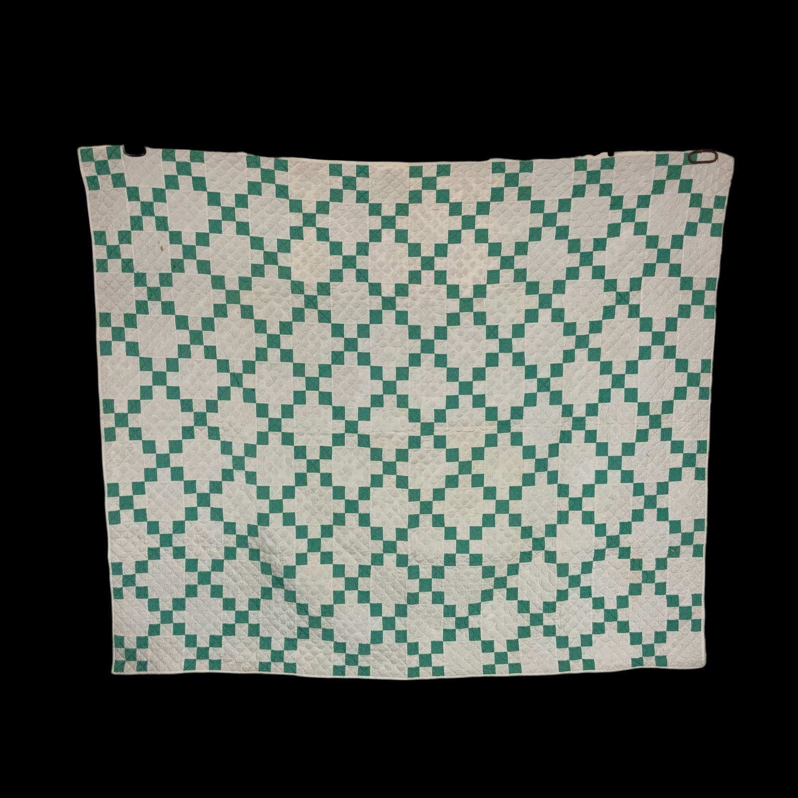 Antique Green & White Quilt (1 of 3)
