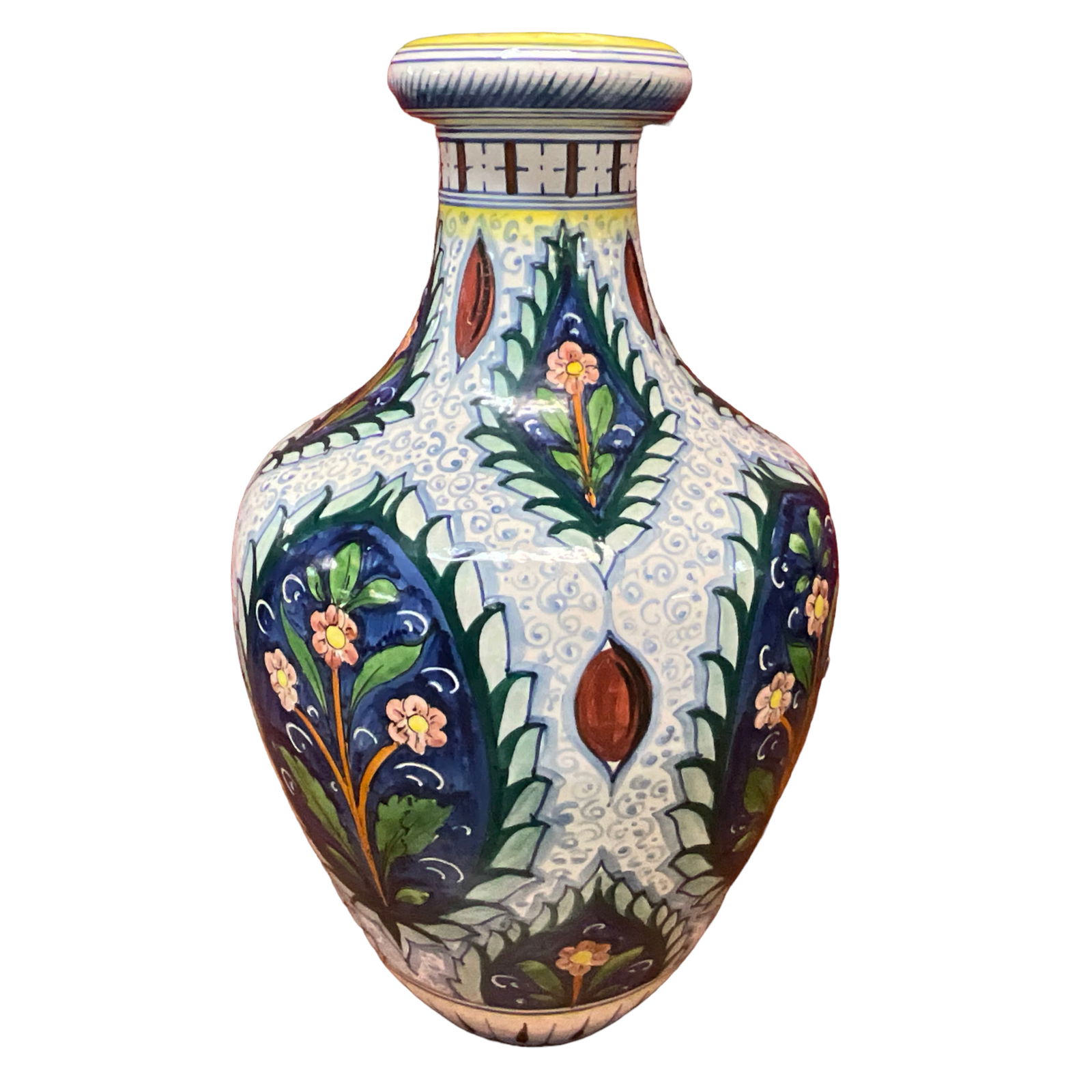Large Hand Painted Urn (1 of 4)