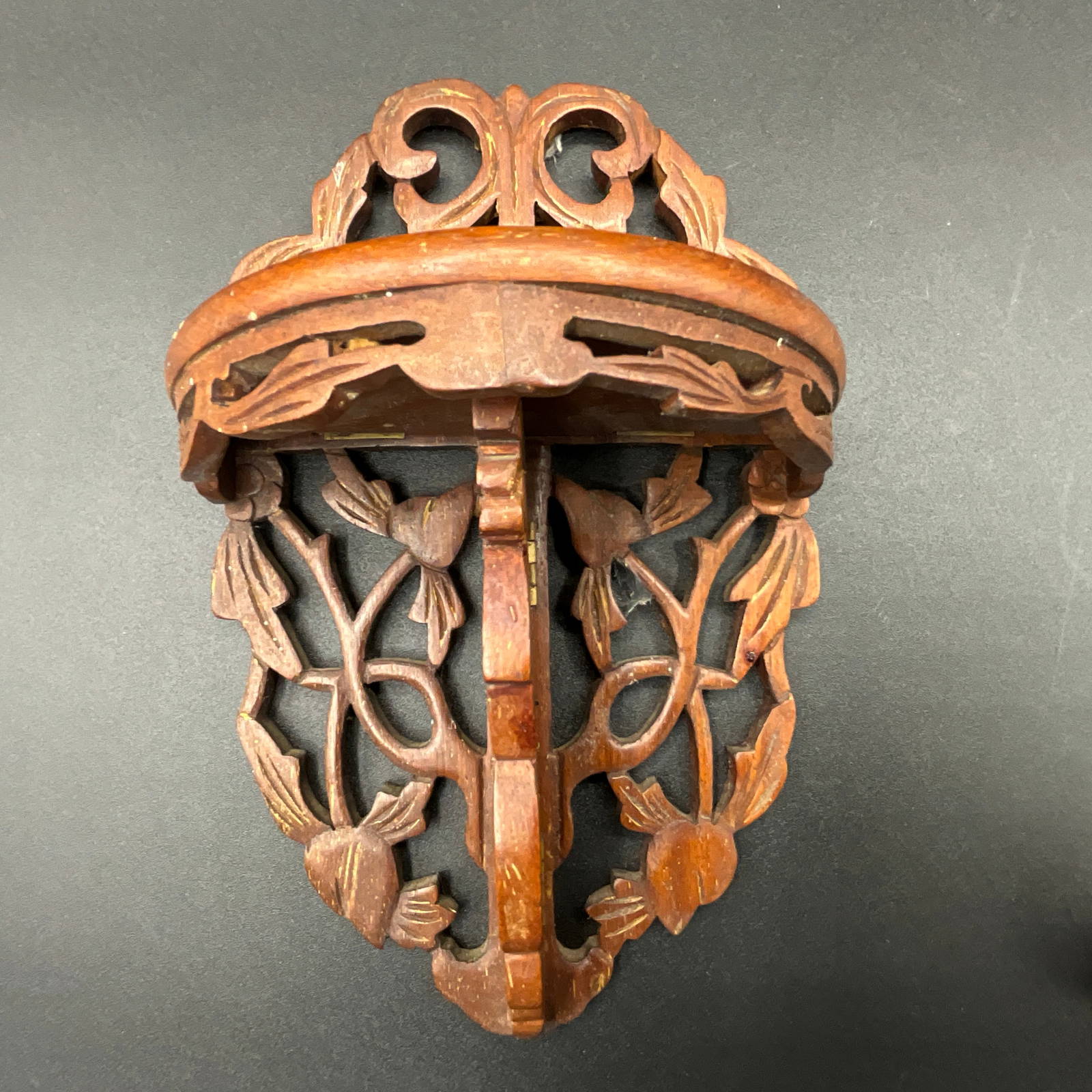 Pair Of Small Folding Wall Shelves Auction