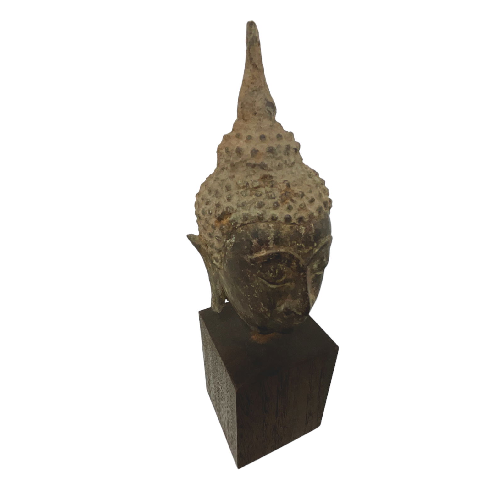 Cast Bronze Buddha Head (1 of 6)