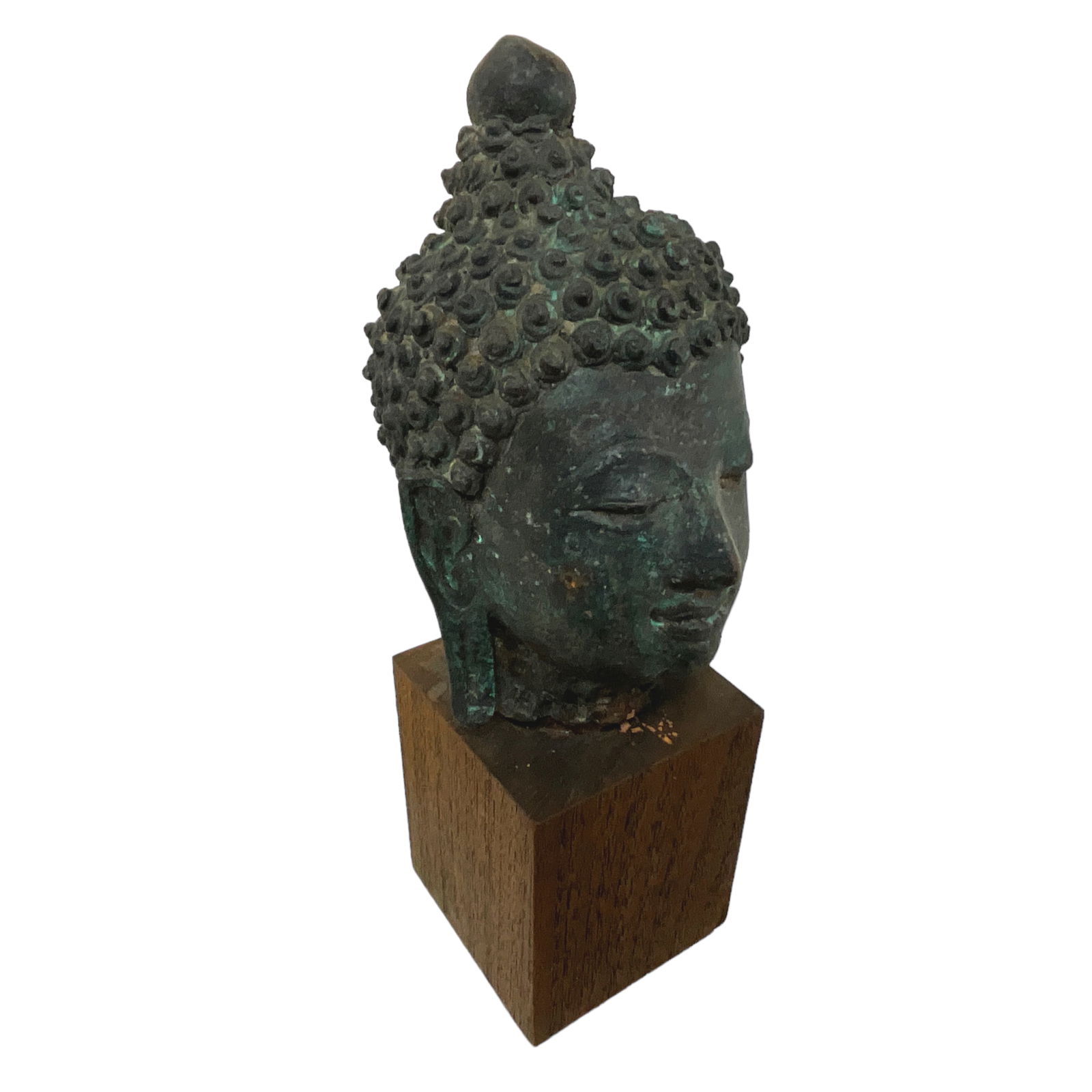 Cast Bronze Buddha Bust (1 of 7)