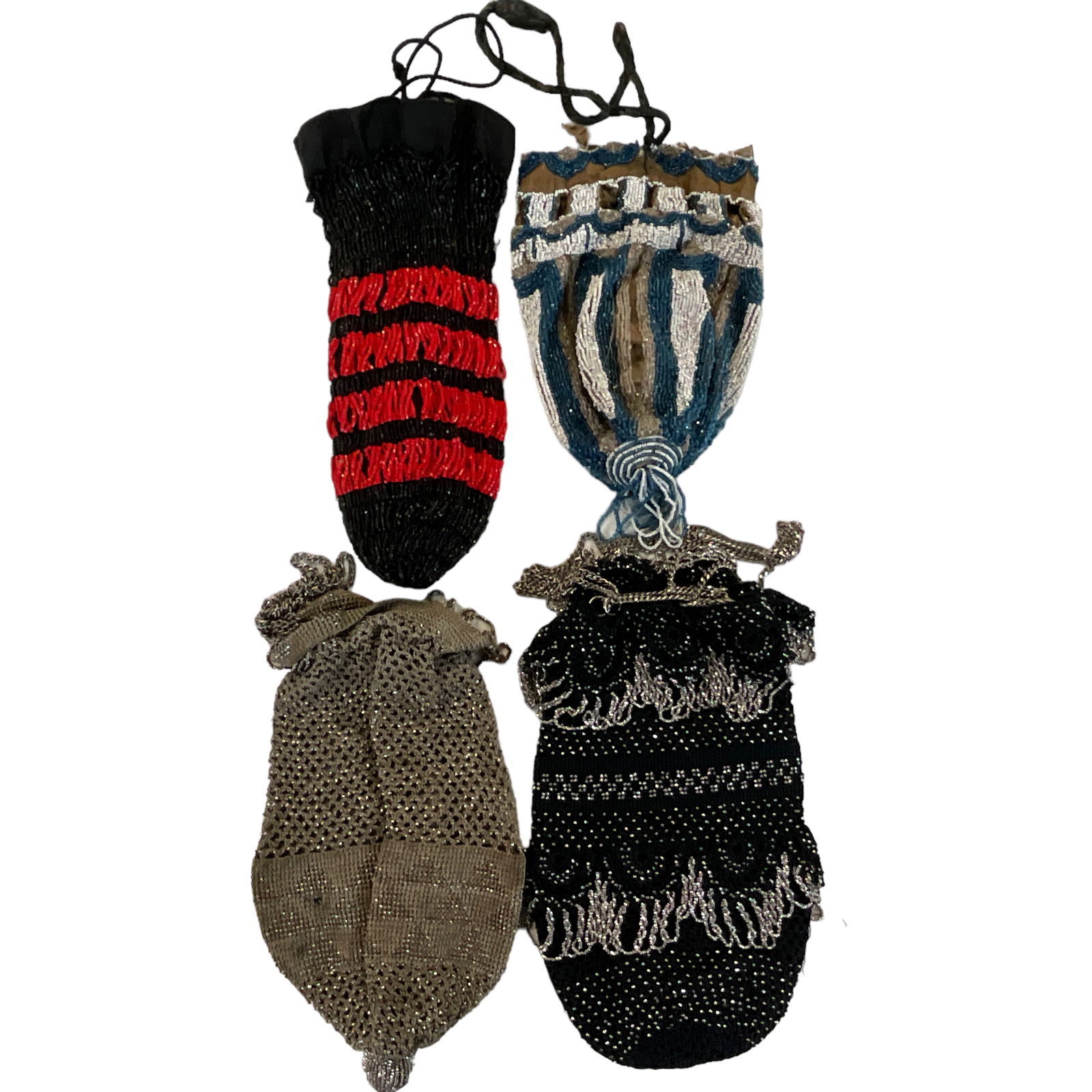 Beaded Purses, Drawstring or Reticule Style  Lot of 4 (1 of 5)