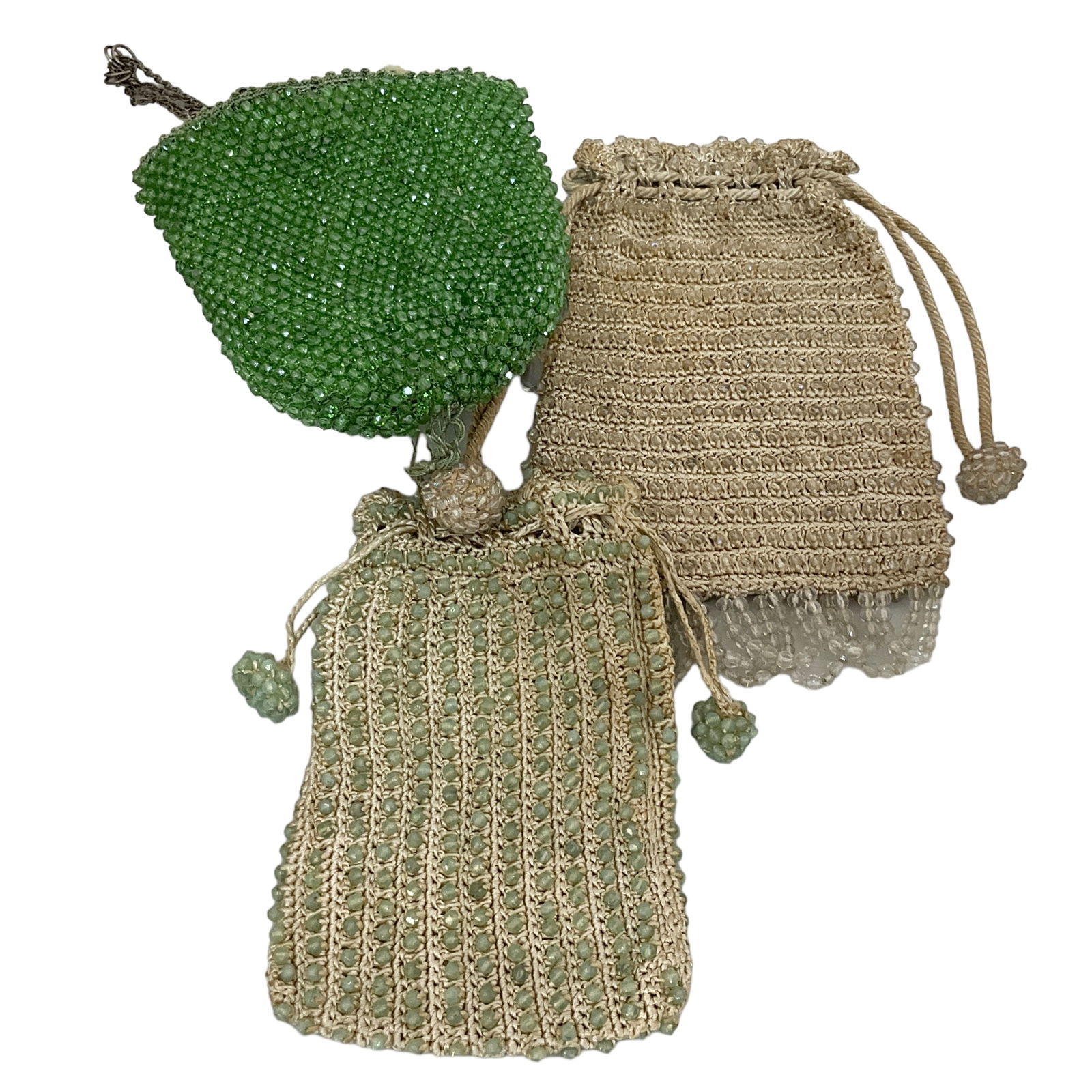 Beaded Purses Drawstring or Reticule Style, Lot of 3 (1 of 7)