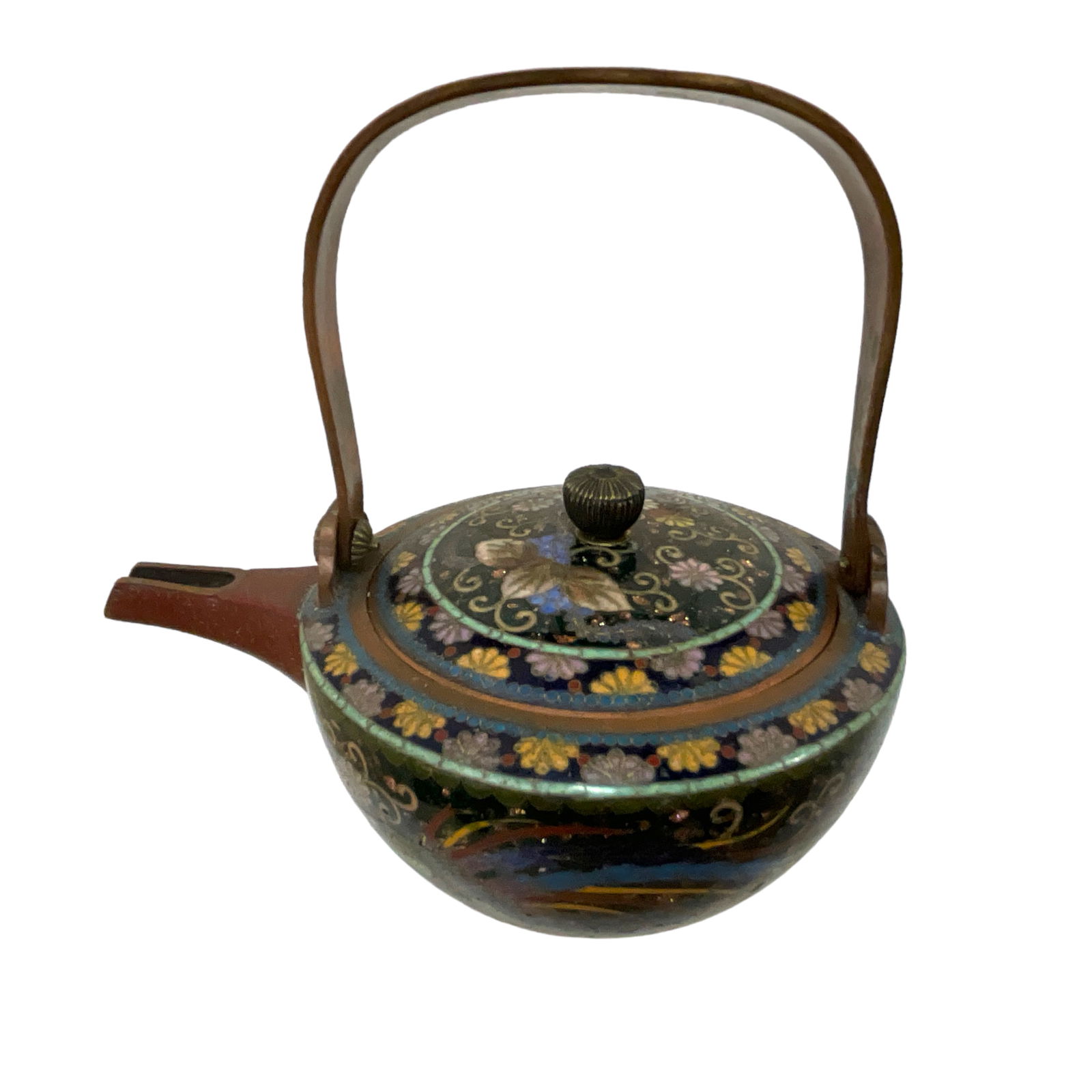 Cloisonne Tea Pot on Copper (1 of 4)