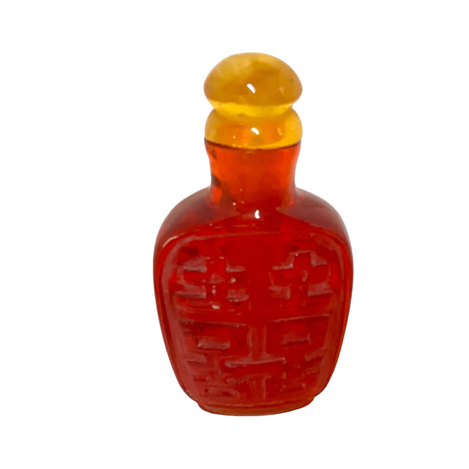 Chinese Red Peking Glass Snuff Bottle (1 of 3)