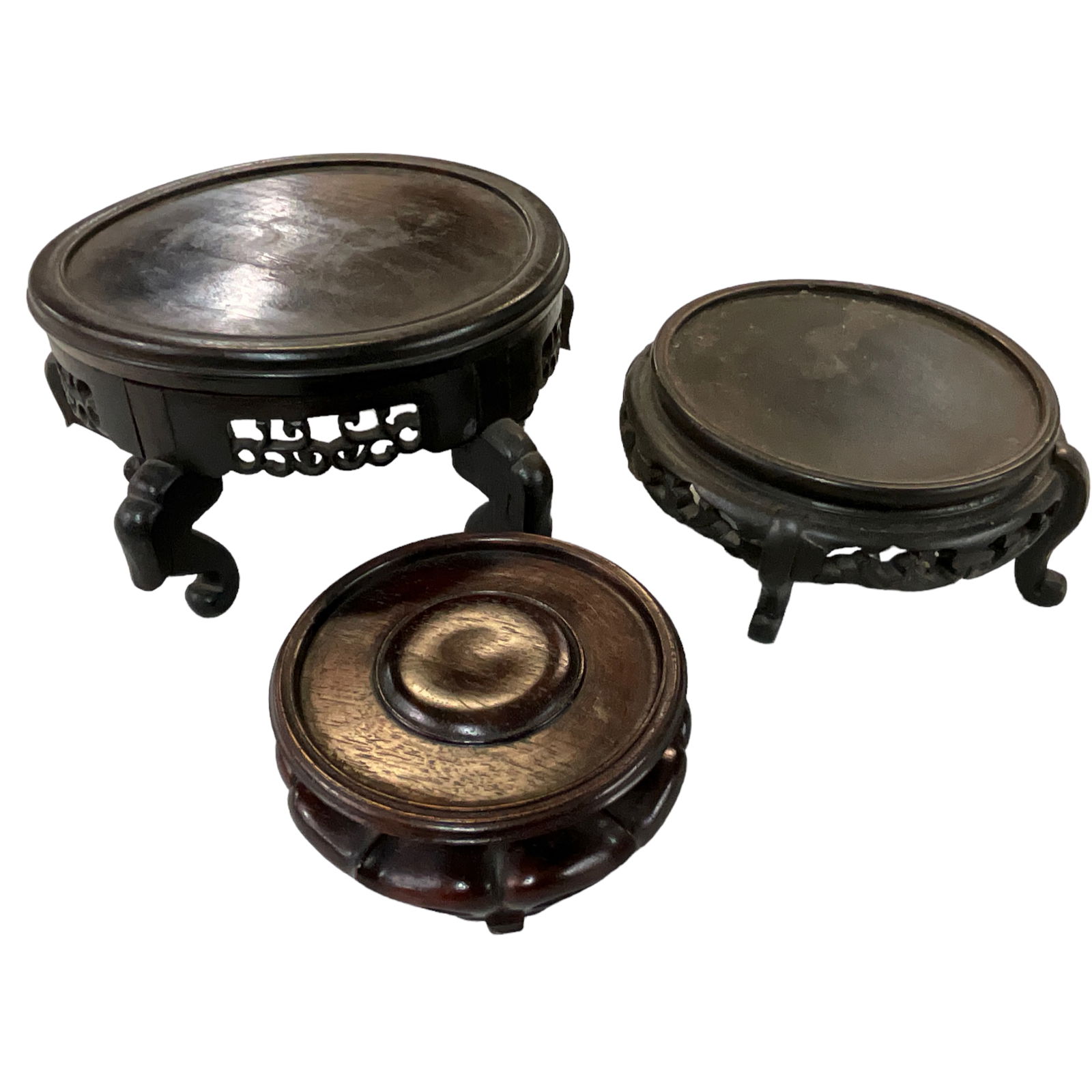 Chinese Wooden Urn Bases and Lid (1 of 1)