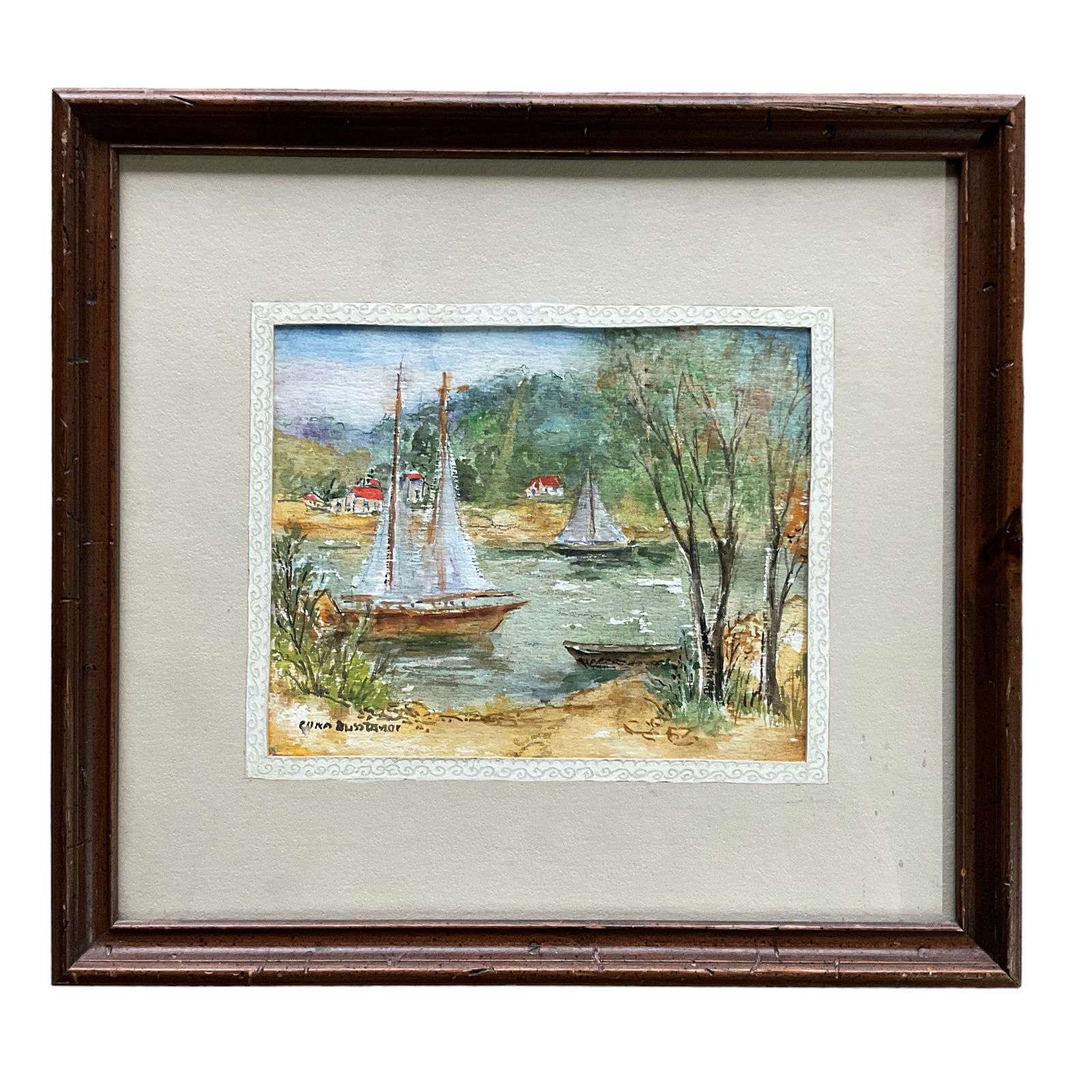 Saugatuck Across the Bay Watercolor by Cora Bliss Taylor (1 of 4)