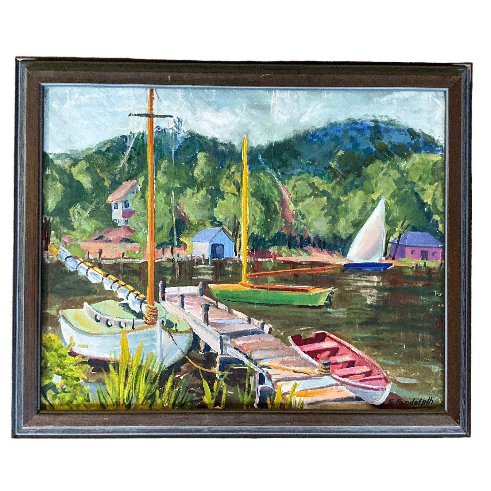 Along the River- Saugatuck Oil on Canvas by Sylvia Randolph (1 of 6)