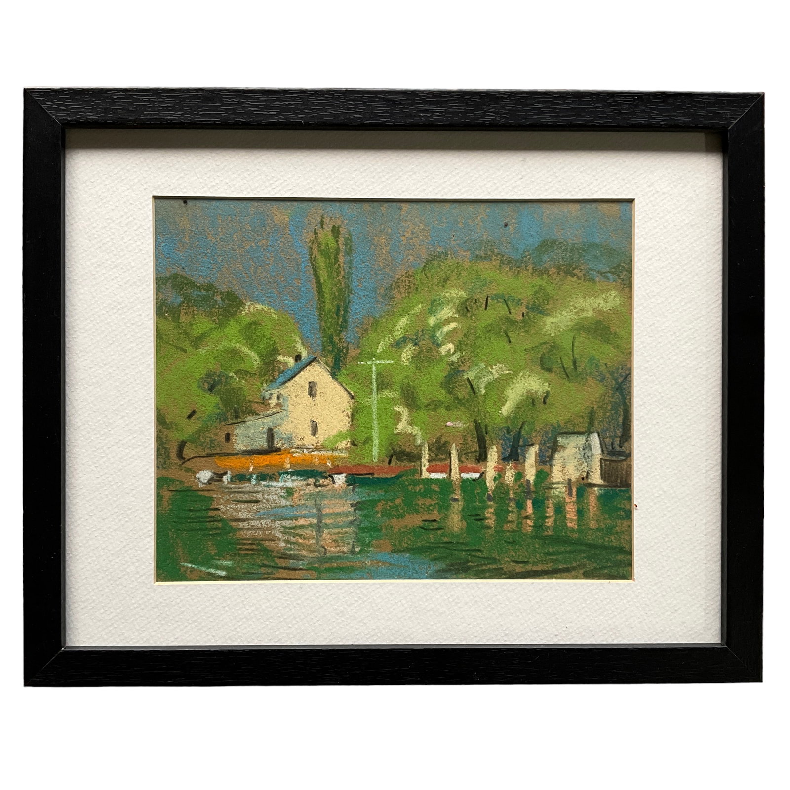 Bridgekeepers House, Douglas,  Pastel by Albert Krehbiel (1 of 3)