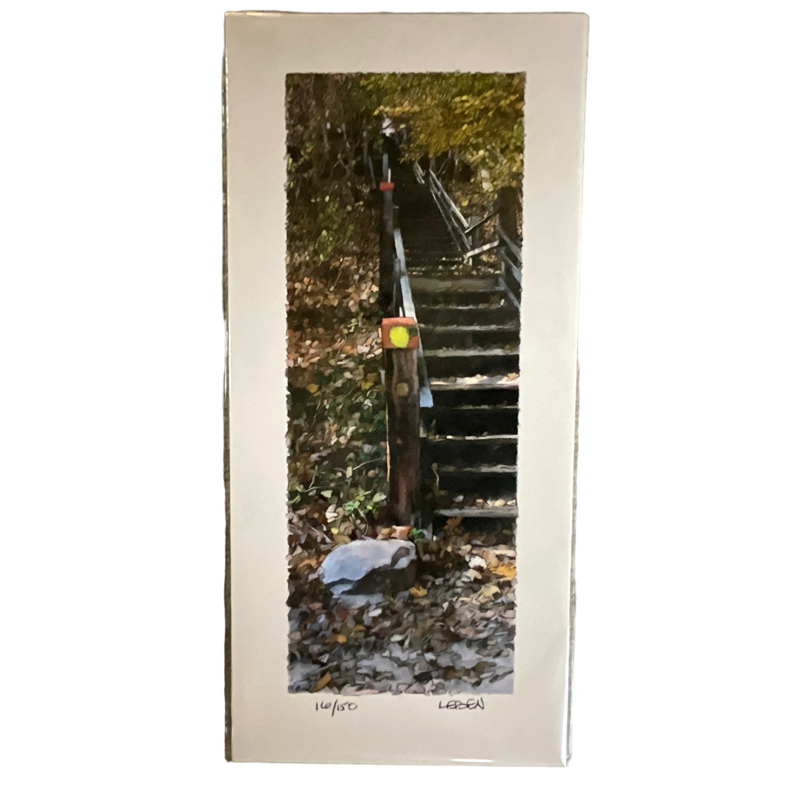 "Mount Baldy" Saugatuck, Lithograph by John Leben: Limited Edition Lithograph by John Leben. Numbered 16 of 150. Signed. Approx. 13"x6" OA; 10 1/2"x4" SS. Part of a Saugatuck/Douglas Art Collection.