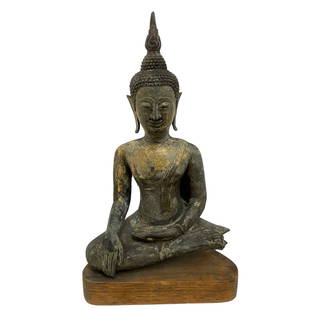 Gilt Bronze Buddha Statue: Gilt Bronze Buddha Statue, as is. Approx. 11 1/2"x6 1/2"