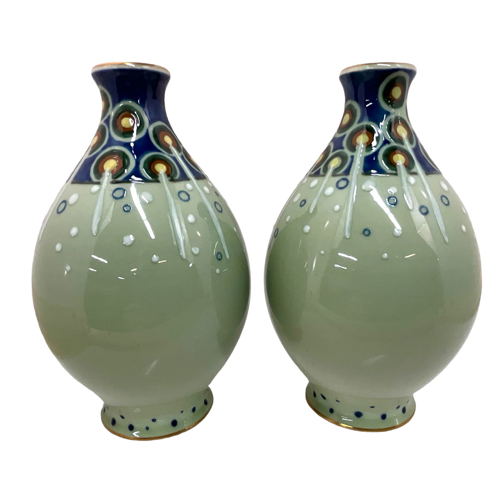 Art Deco Bud Vase Pair, R.F. Sevres (1 of 4)