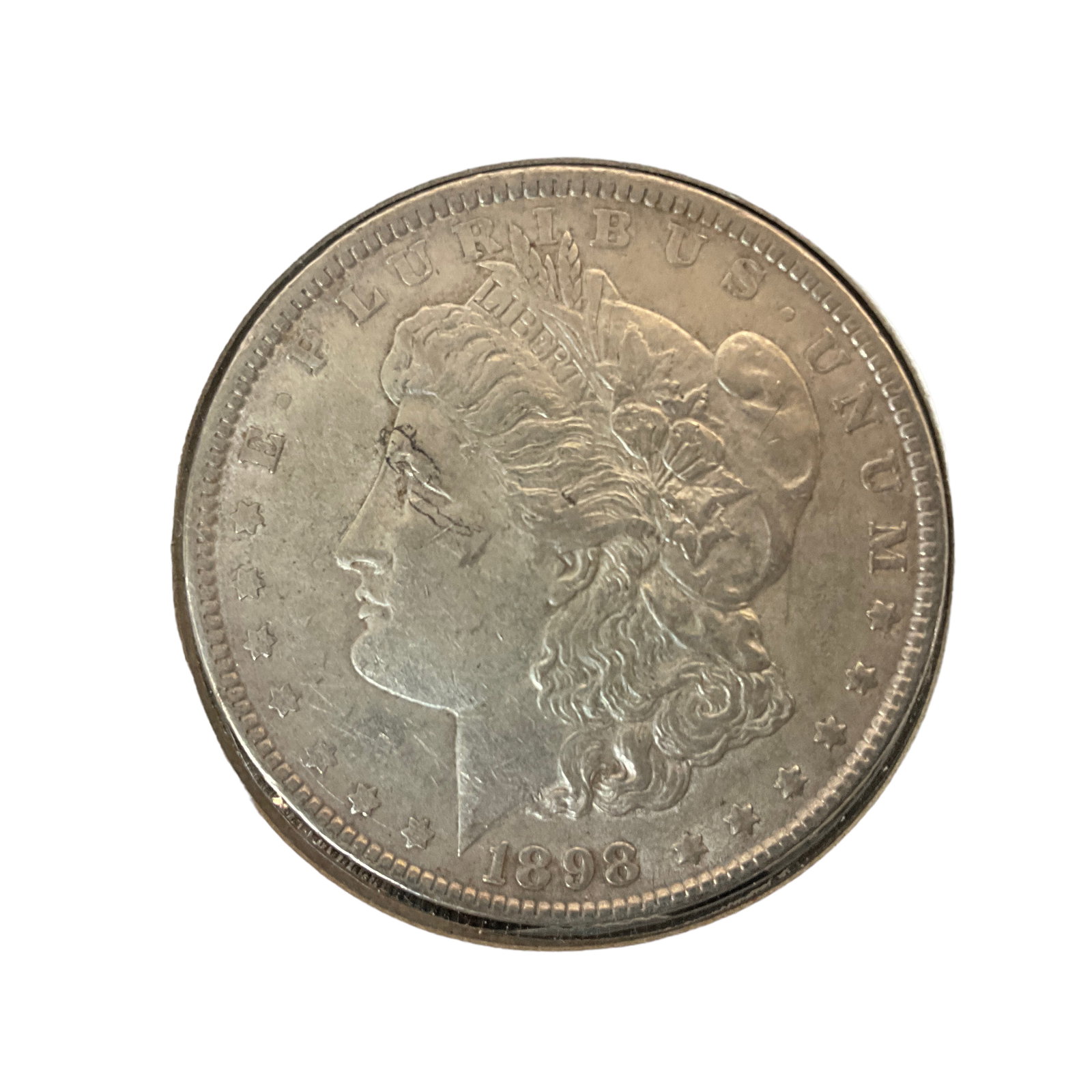 1898 US Morgan Silver Dollar, Grade F (1 of 2)