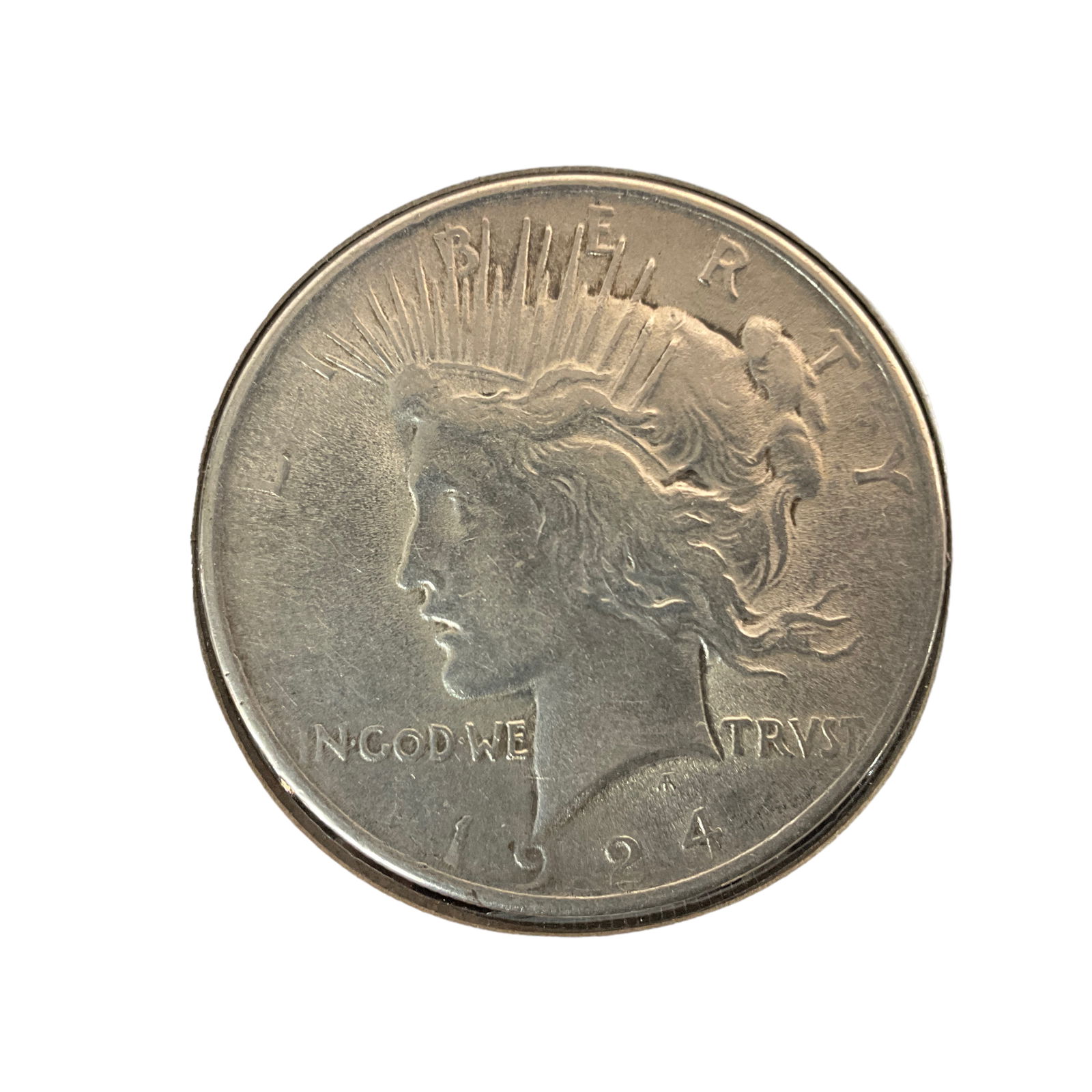 1924 US Peace Silver Dollar, Grade VG (1 of 3)