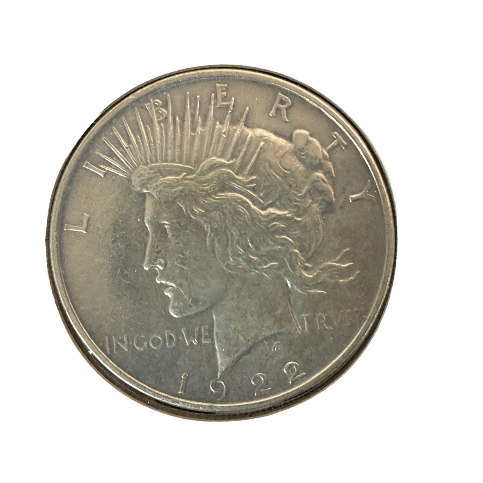 1922 US Peace Silver Dollar, Grade AU (1 of 2)