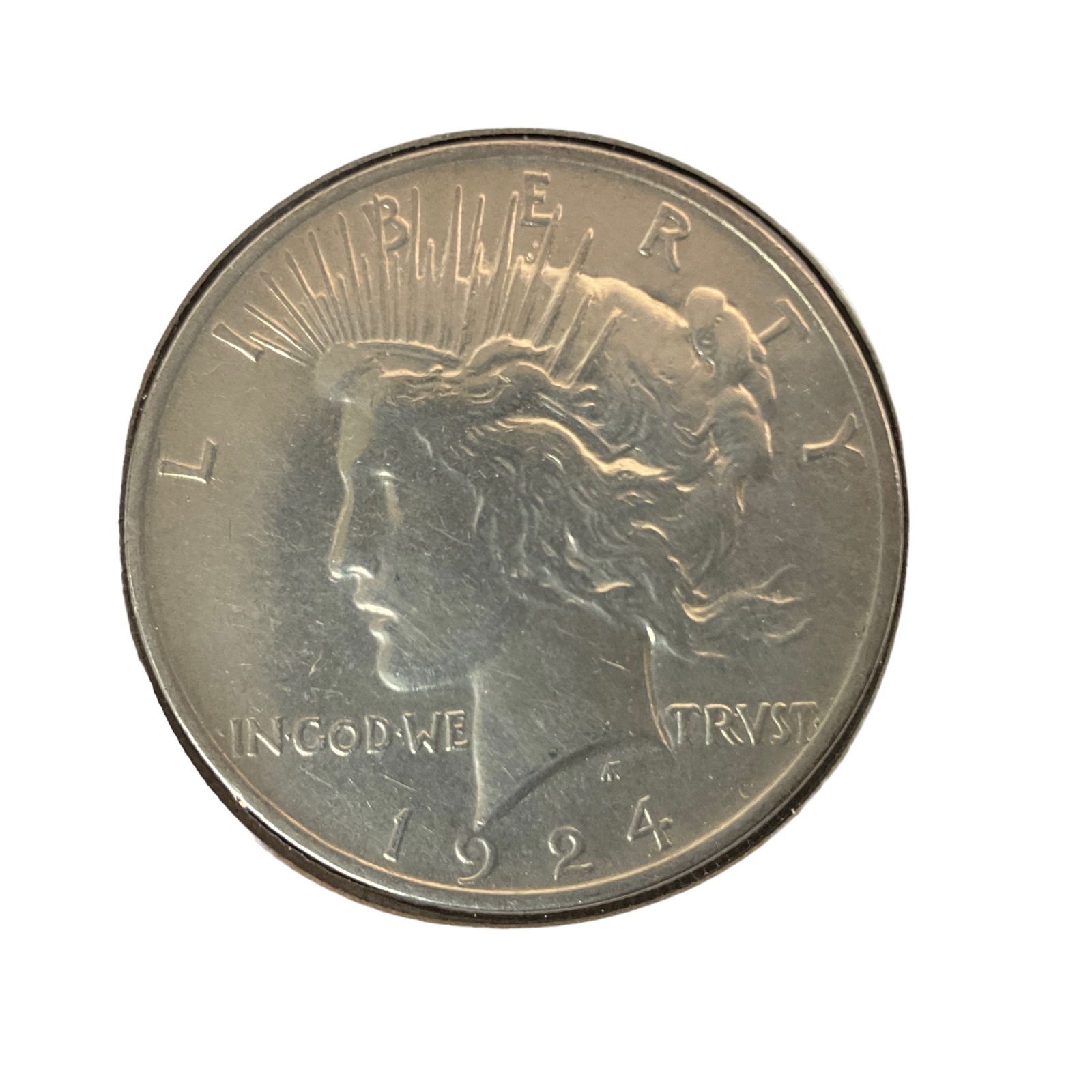 1924 US Peace Silver Dollar, Grade BU (1 of 3)