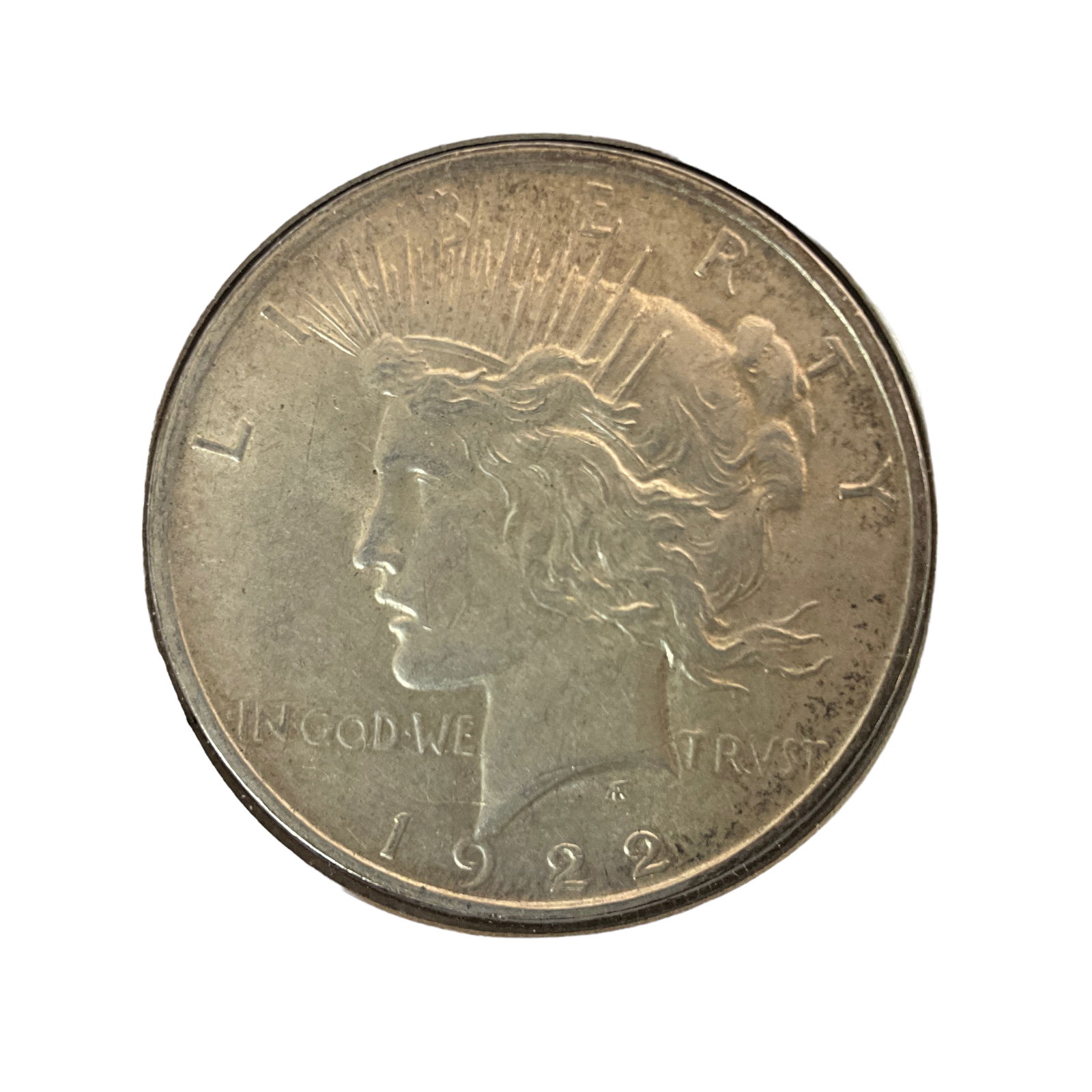 1922-D US Peace Silver Dollar, Grade VF (1 of 2)