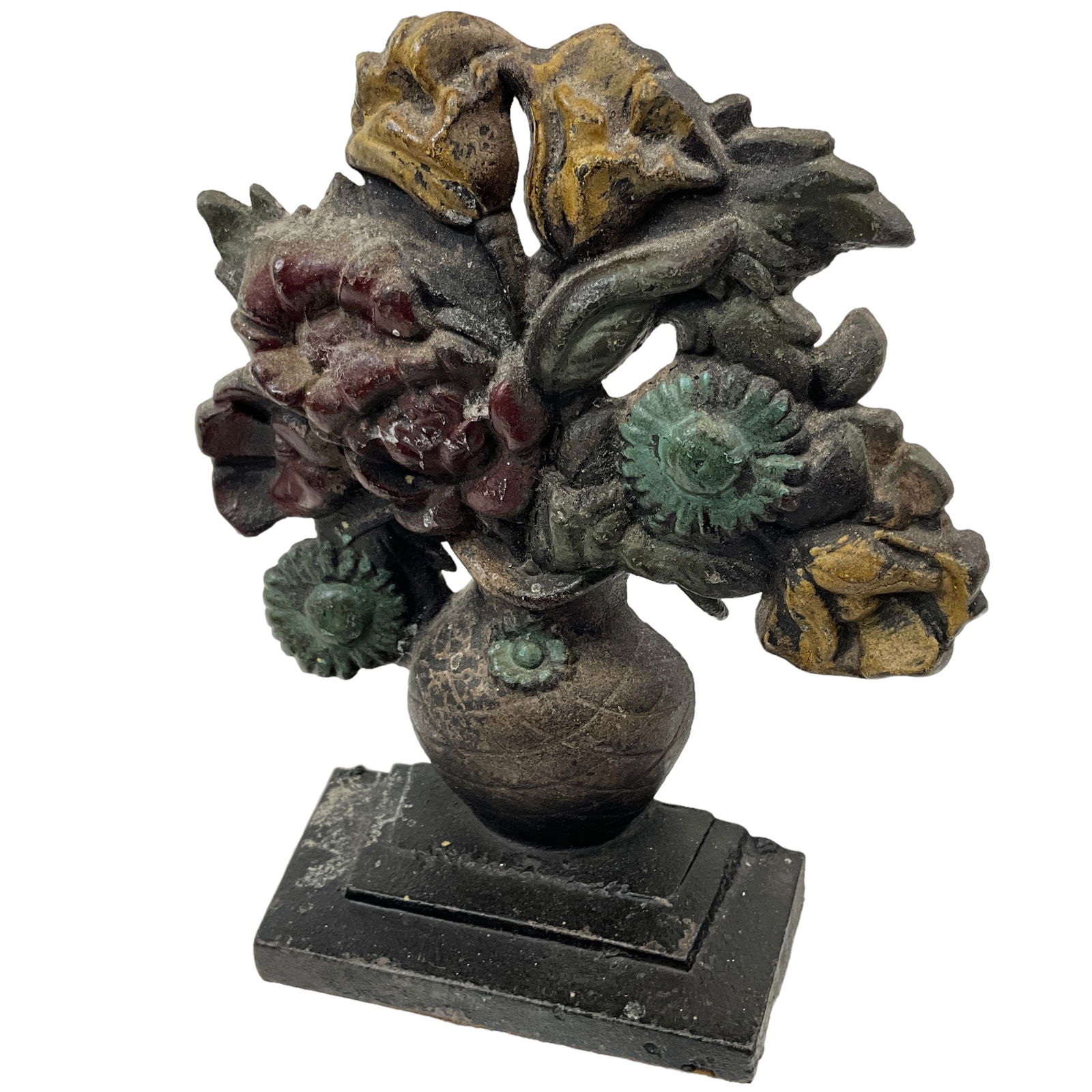 Hubley C-17 Cast Iron "Flower Basket" Door Stop (1 of 3)