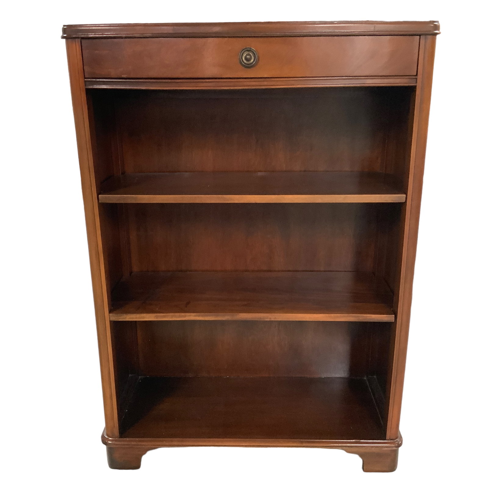 Early 20th Century Open Bookcase, Mahogany (1 of 6)