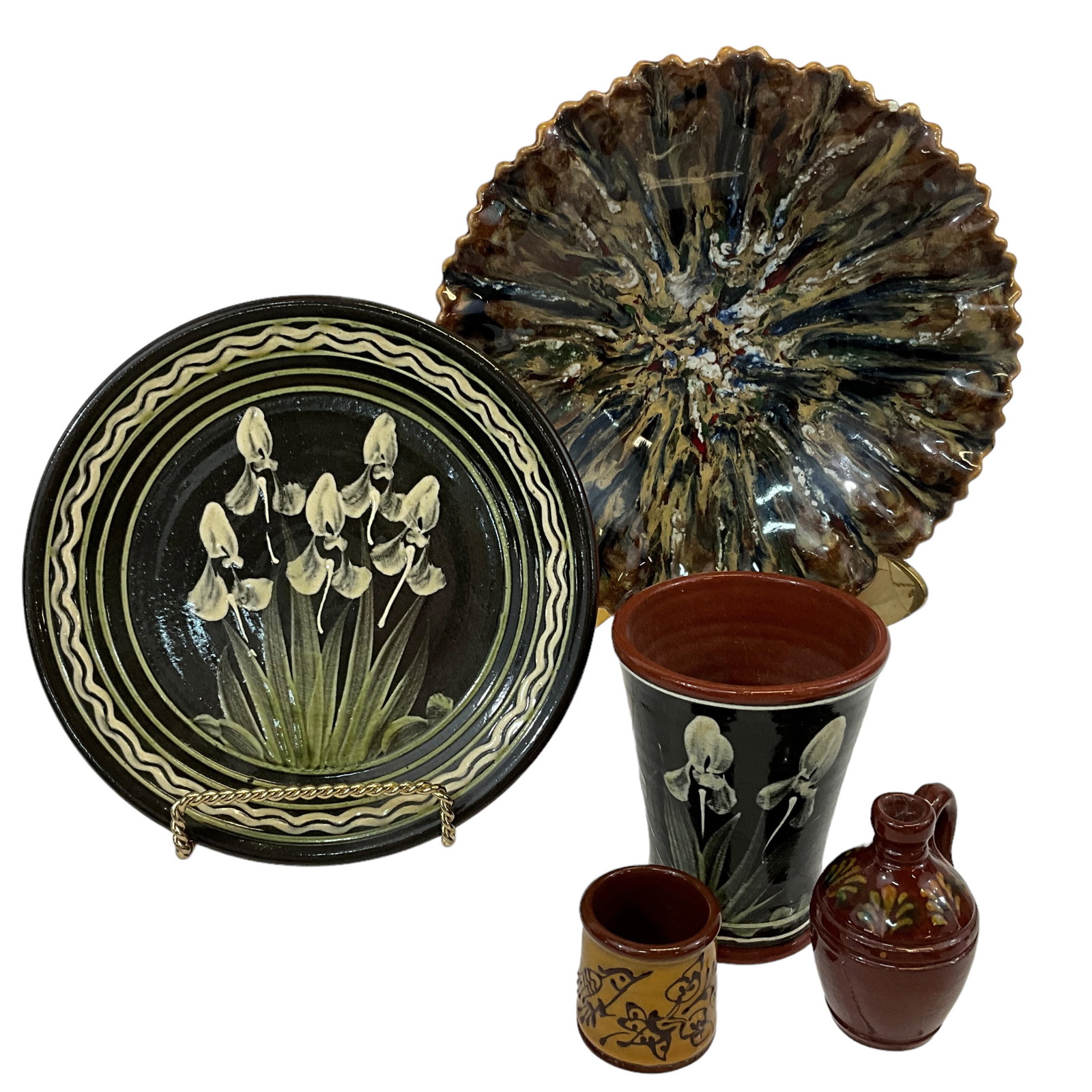 Pottery Items, Including SJ Pottery, Lot of 5 (1 of 8)