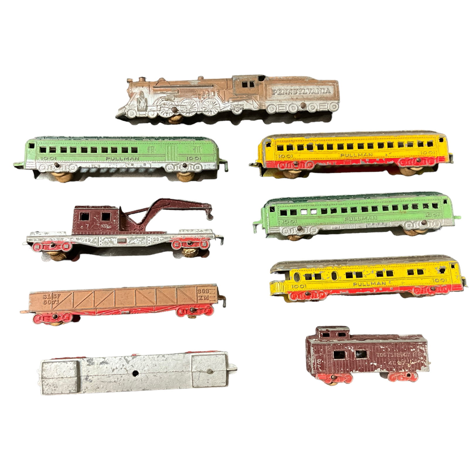 Tootsie Toy Train, Lot of 9 (1 of 5)