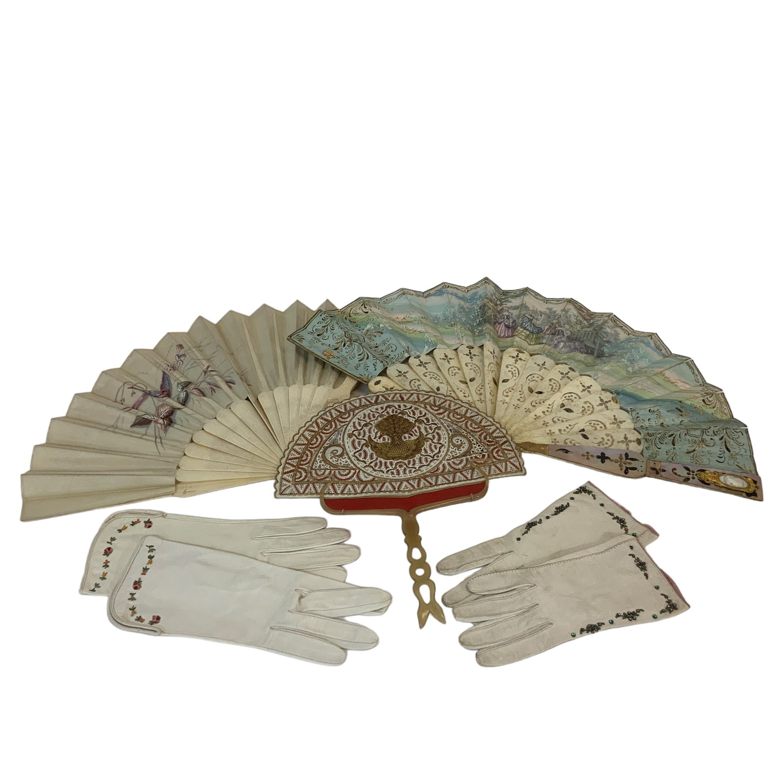 Decorative Hand Fans and Ladies Kid Gloves (1 of 19)