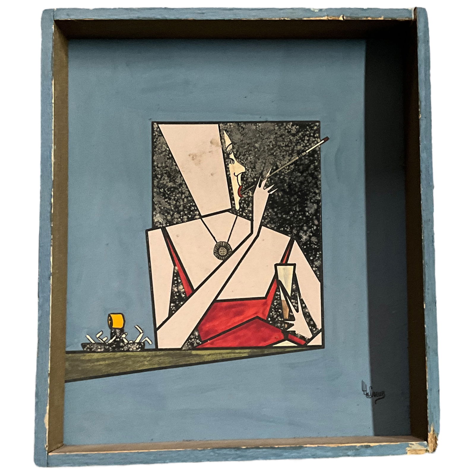 Leon L. LeCoeur, "Candy for the Eyes" (red) mixed media (1 of 4)