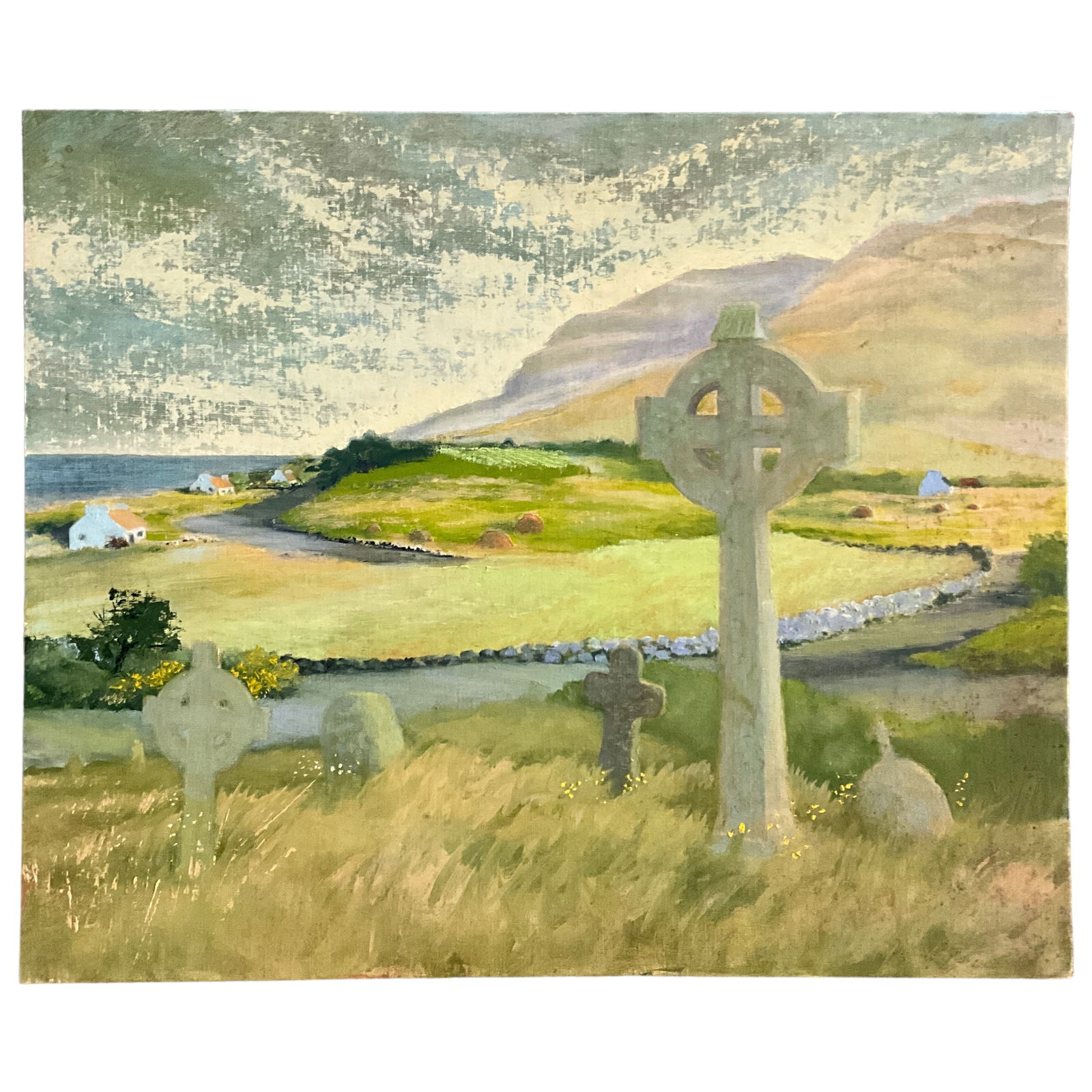 "Celtic Cross" acrylic on panel (1 of 3)