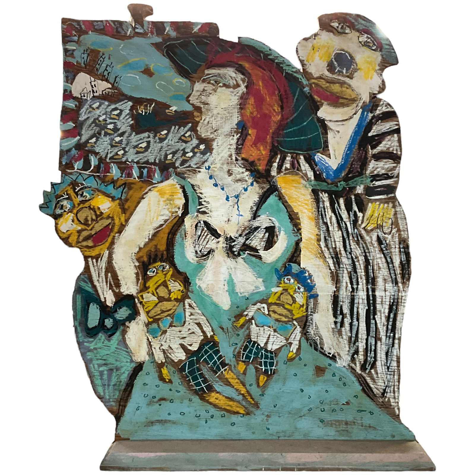 Paint on Wood Cutout w/wood stand (1 of 3)