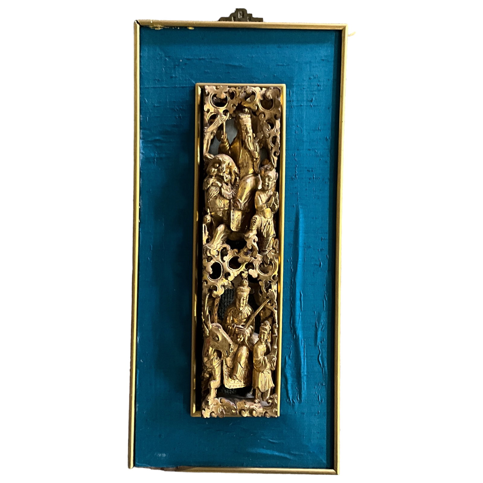 Ornate Chinese Gilded Wood Carving, "The Fairy's Wedding" (1 of 4)