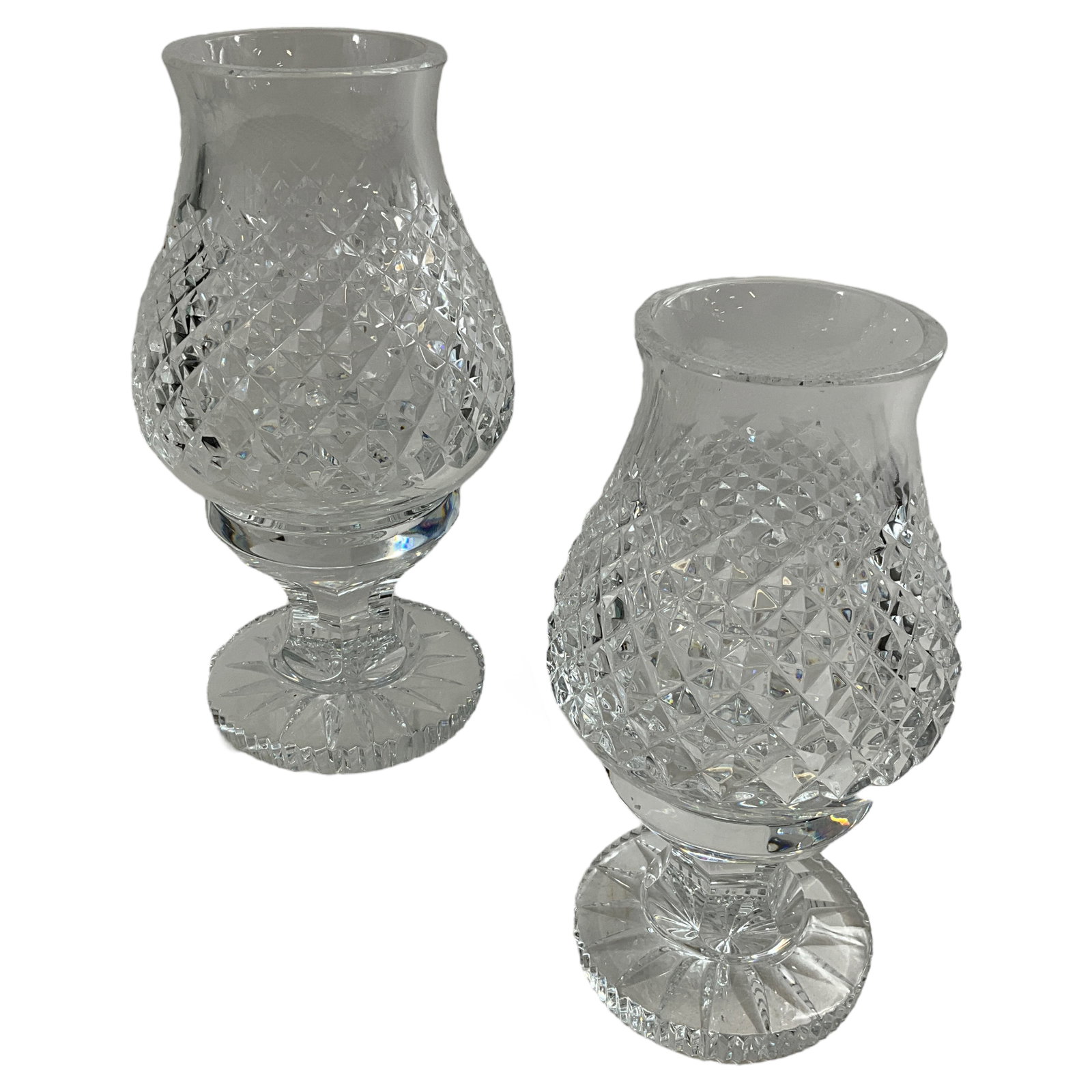 Waterford Crystal Hurricane Lamp Pair (1 of 4)
