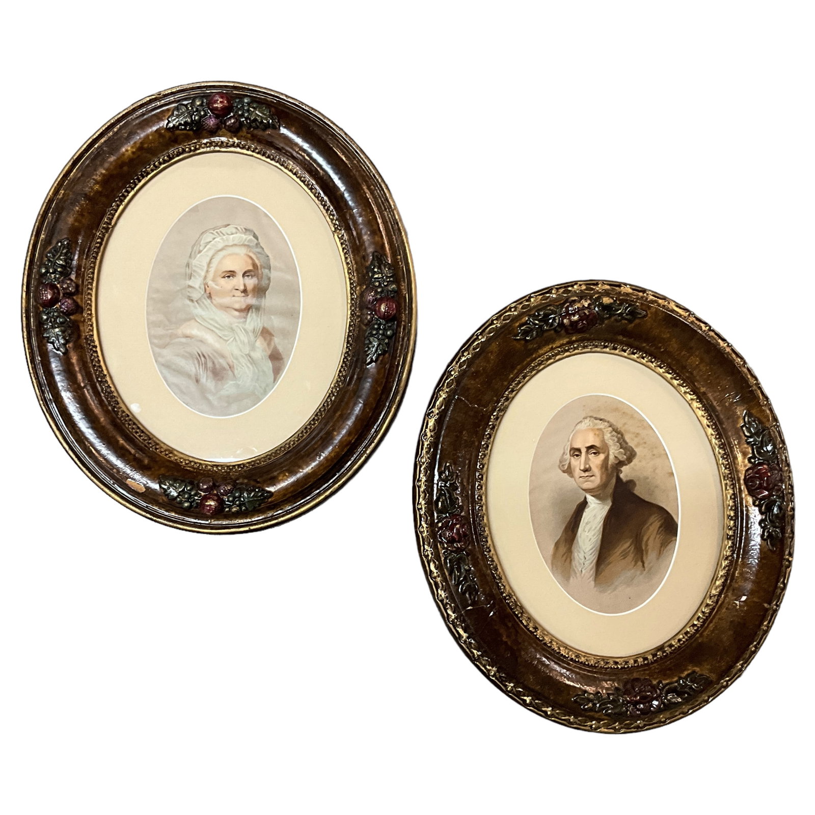 George & Martha Washington Portraits, Pair (1 of 5)