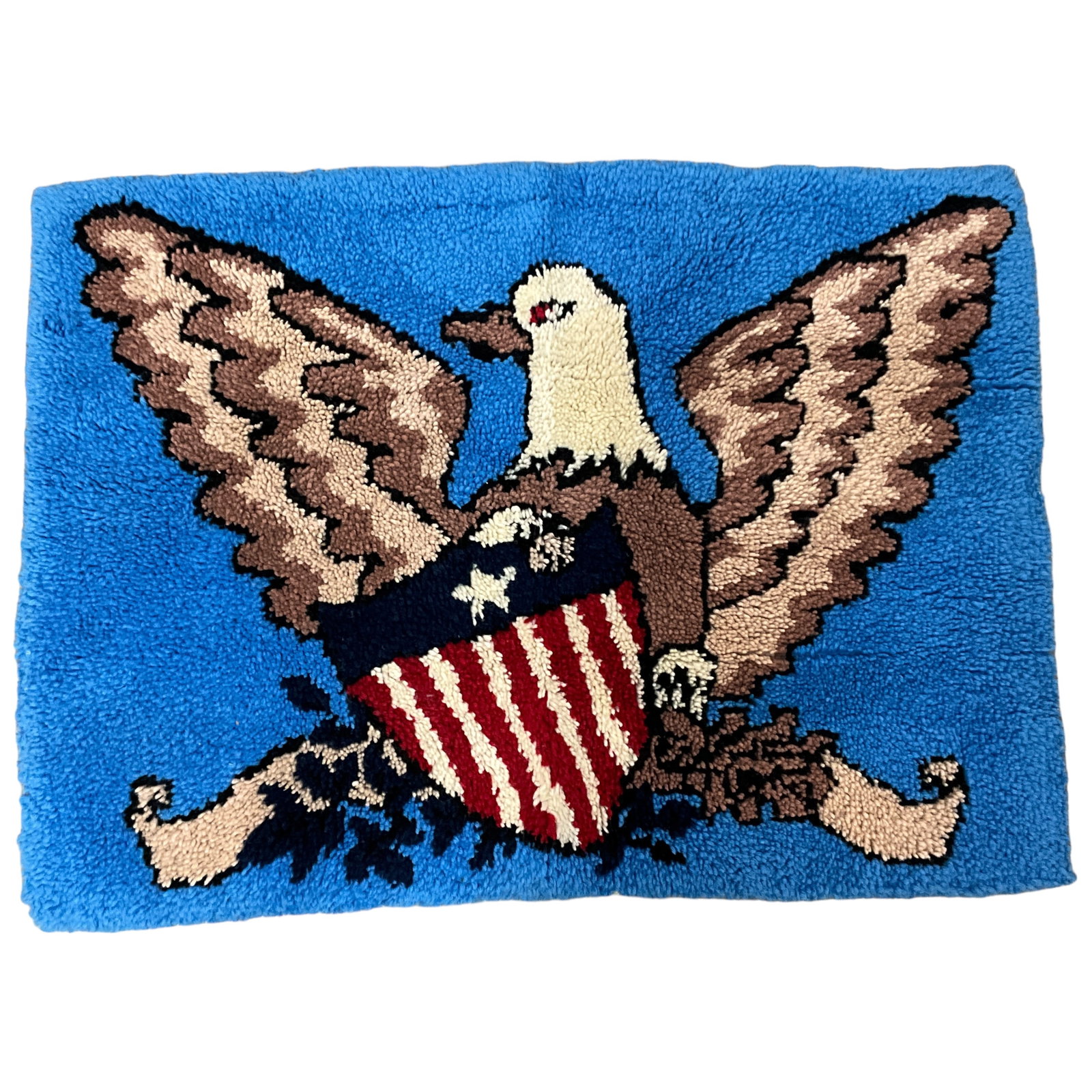 Eagle/Shield Hooked Rug, Red, White, Blue (1 of 3)