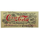 Coca-Cola Advertising, Antique Free Coke Ticket at Koon & Hopperstead