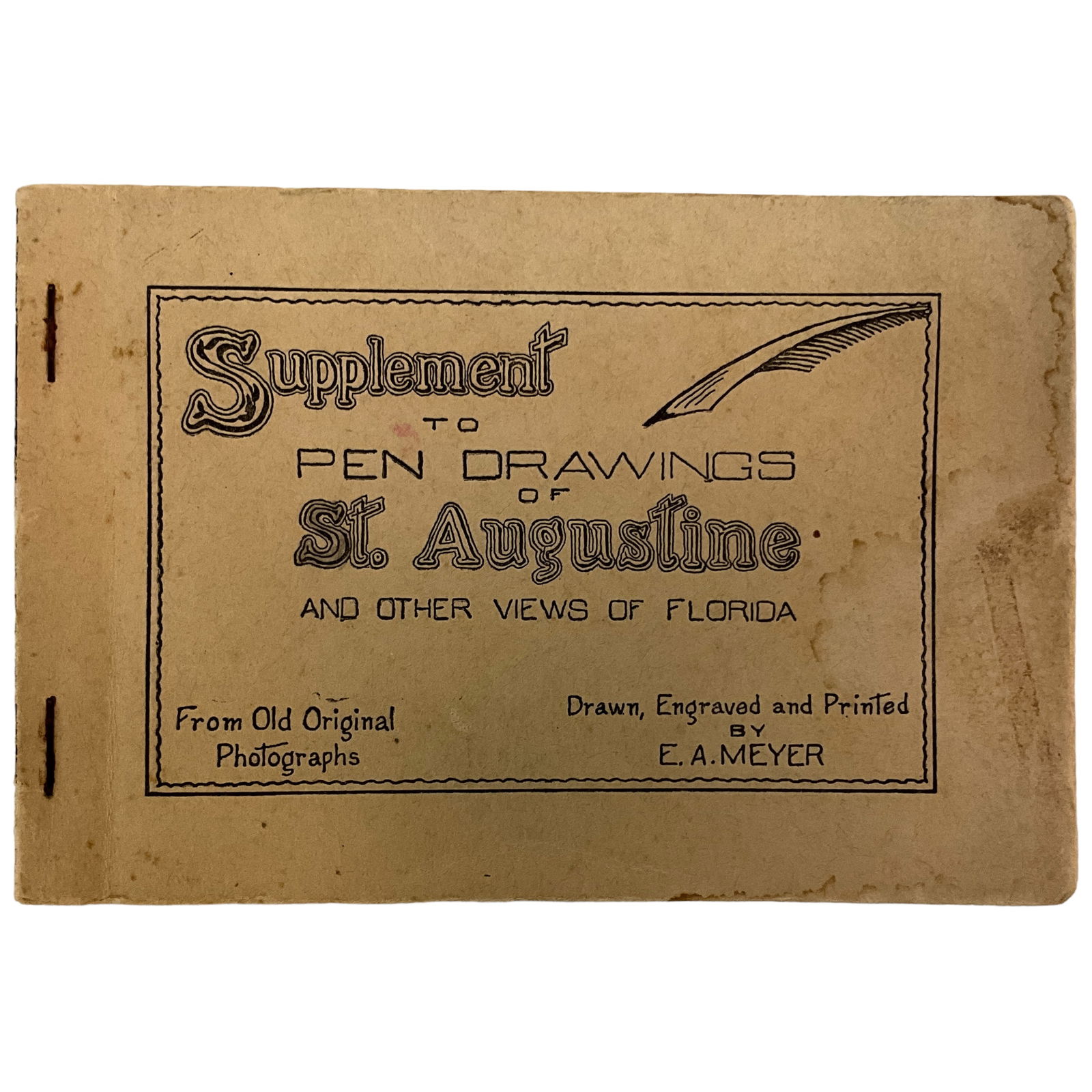 Pen Drawing of St Augustine and Florida, Engravings by E A Meyer (1 of 5)