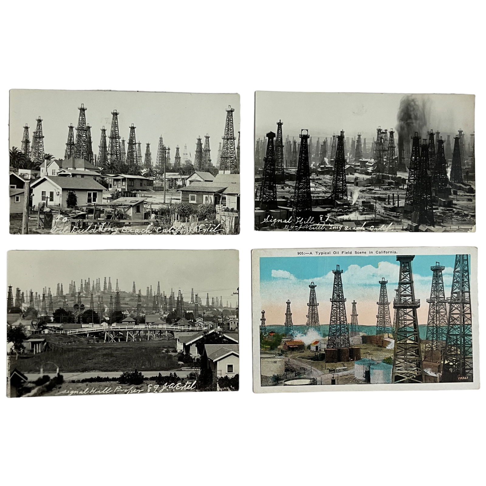 Postcards, California Oil Field, Lot of 4 (1 of 9)