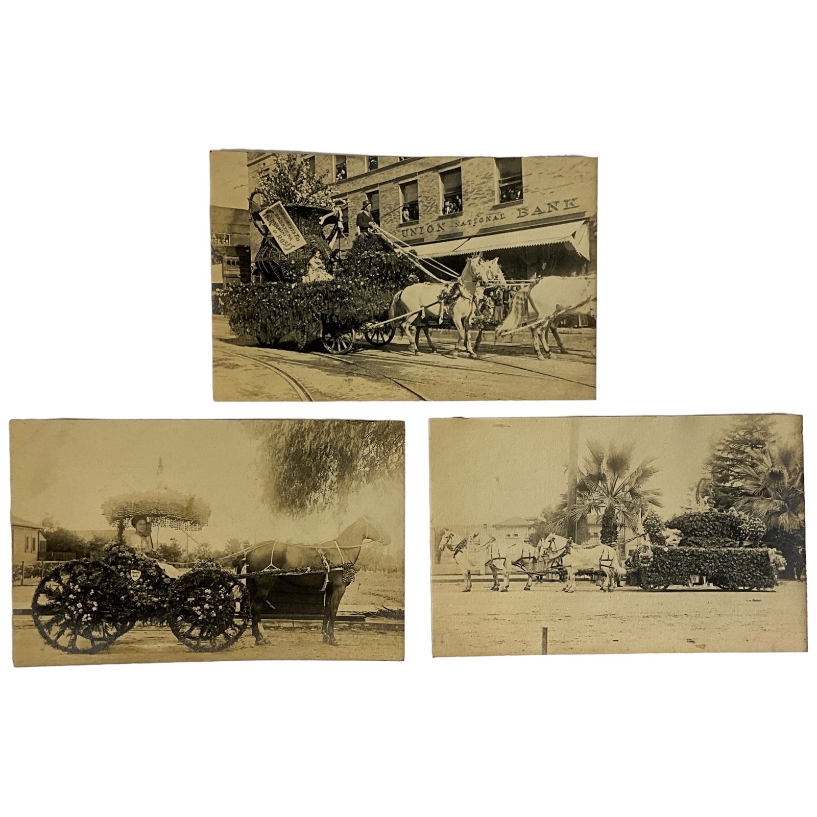 Real Photo Postcards, Tournament of Roses, Pasadena, California, Lot of 3 (1 of 7)