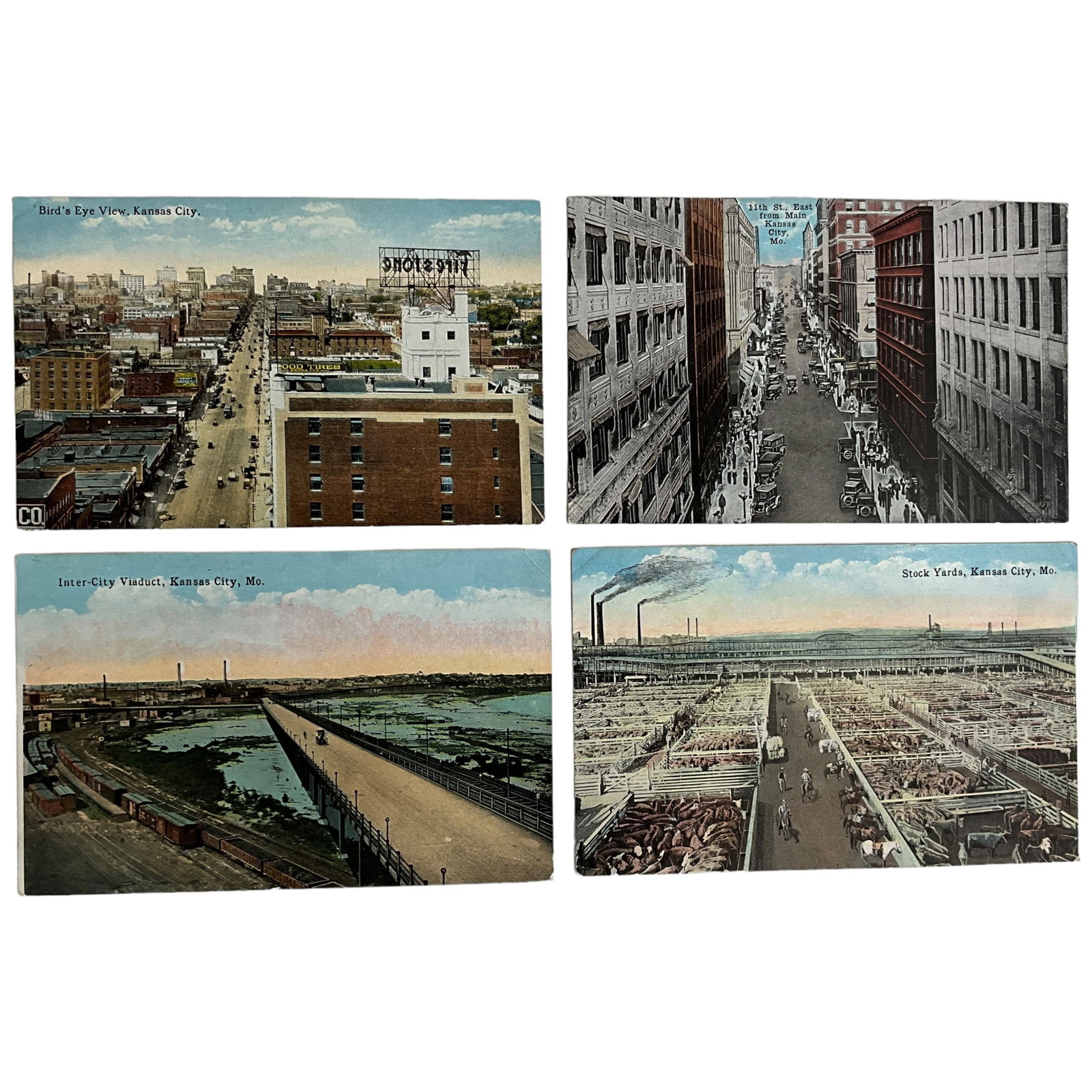 Postcards, Scenes of Kansas City, Lot of 4 (1 of 9)